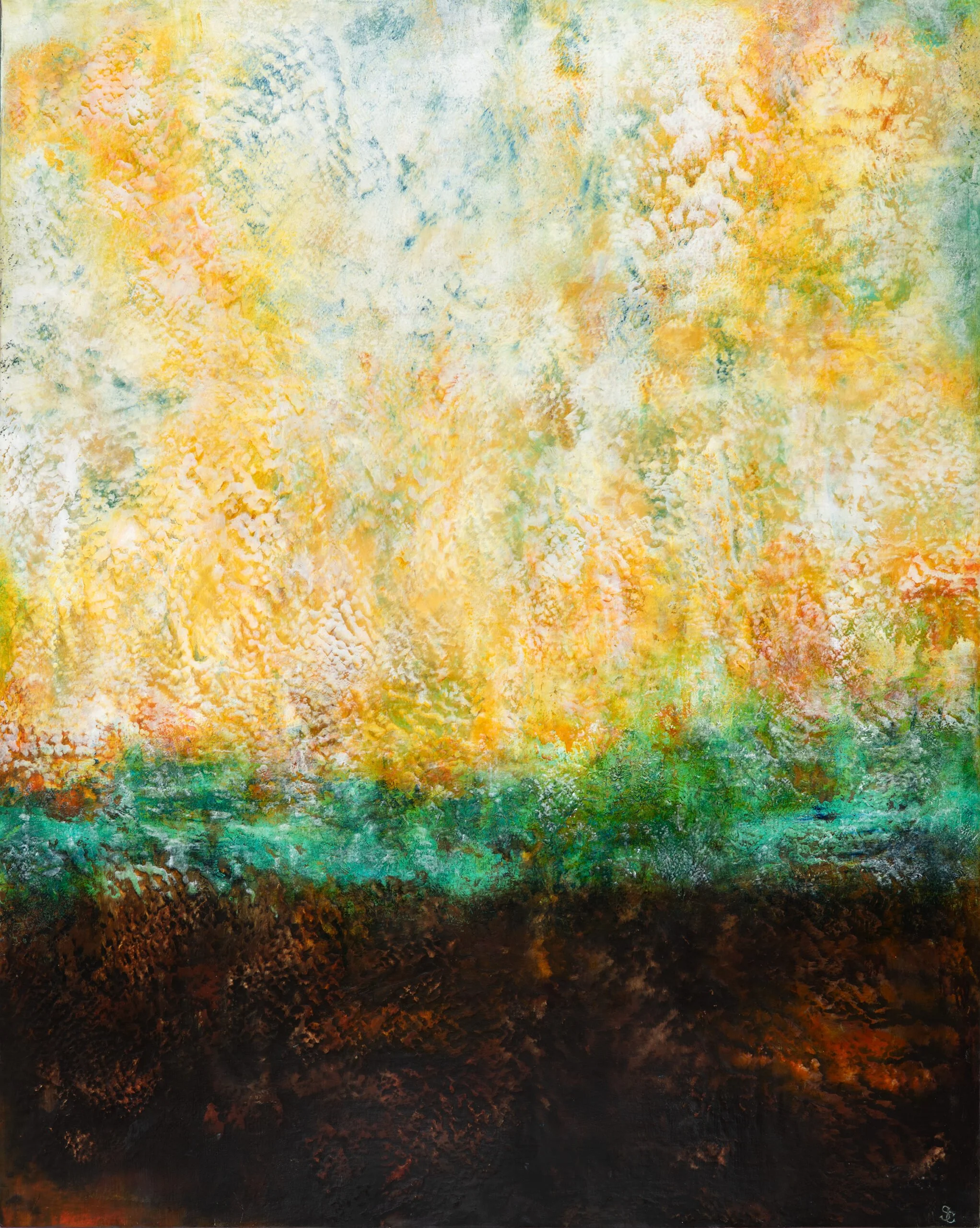Everything is Energy | 24” x 30” | Cradled Panel, Painted Edge | $890