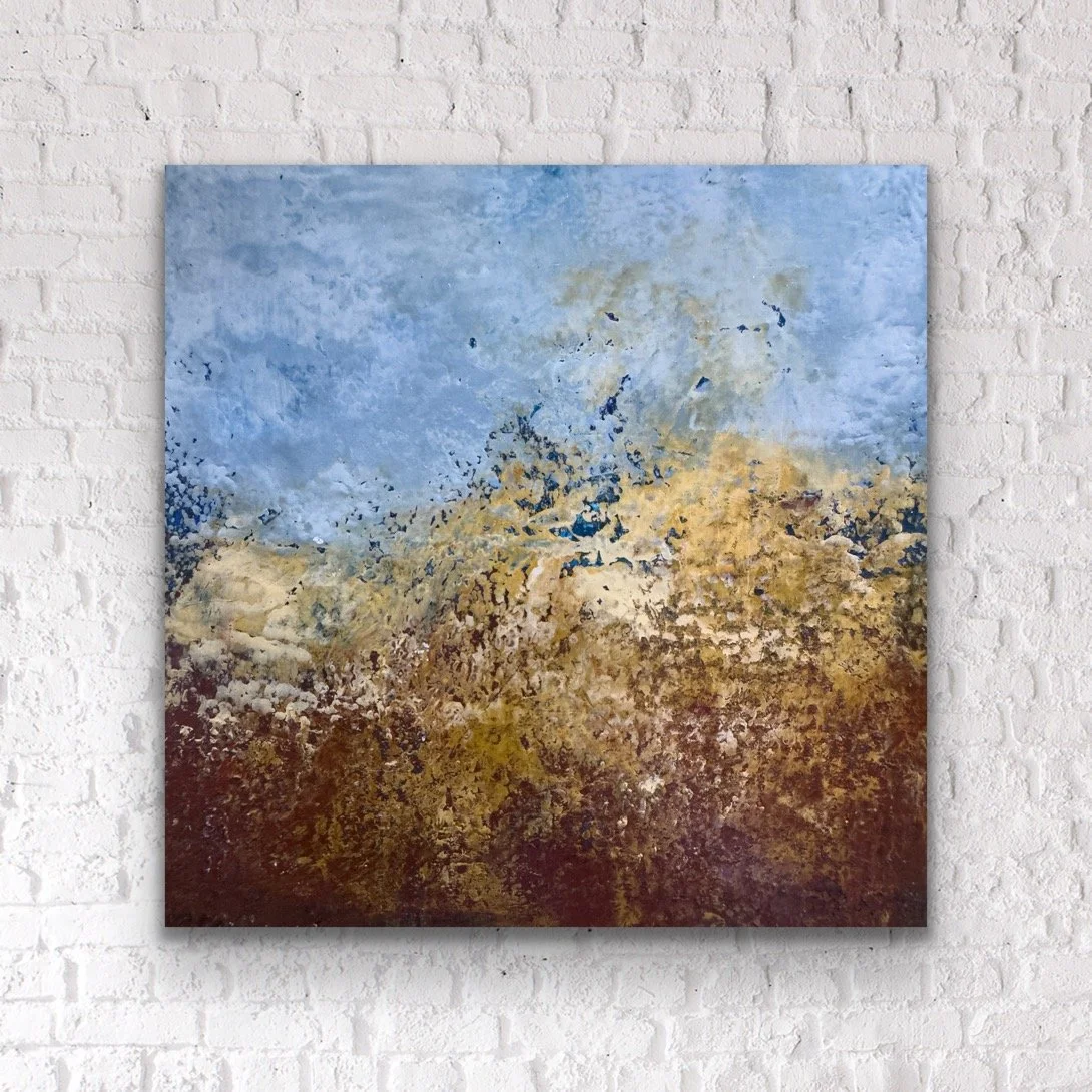Earth Echoes:  8" x 8", Cradle Panel, 1.5" deep Painted Edges | $124