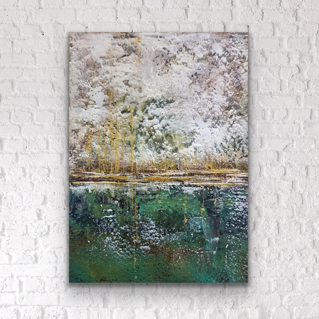 Gibbs Lake:  5" x 7", Cradle Panel, 1.5" deep Painted Edges | $79
