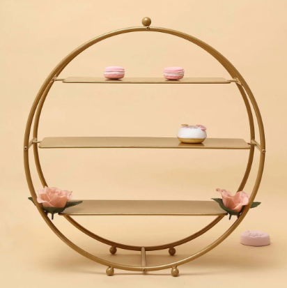 3-Tier Golden Dessert Stand