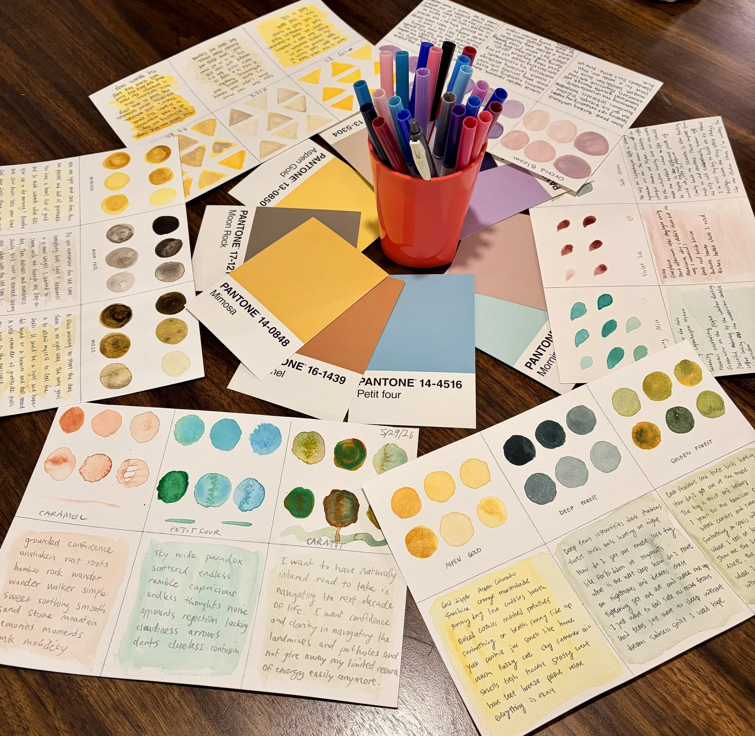 Burnout BFF Creative Reflection Workshop with Pantone Colors