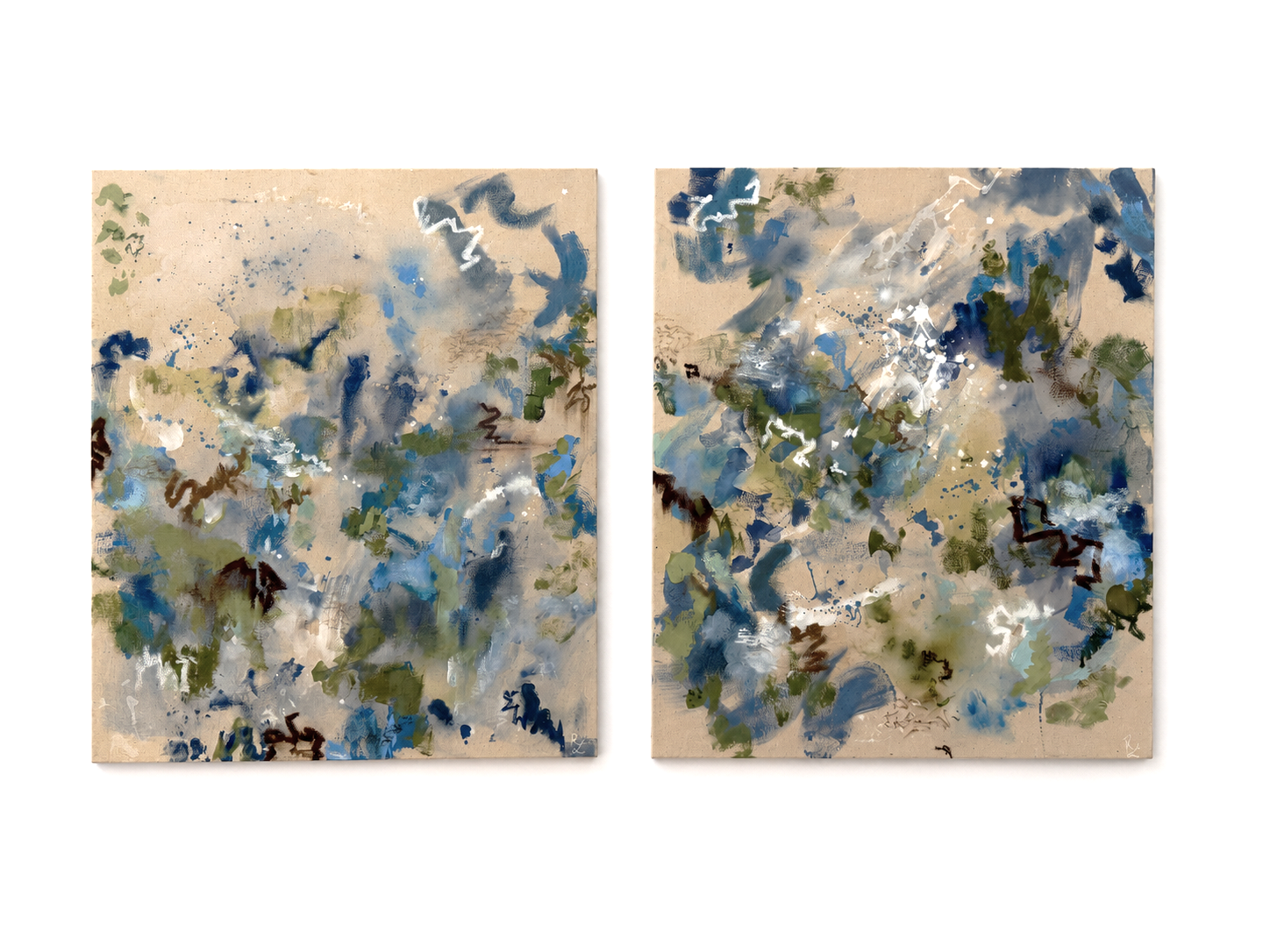 Unmapped I & II // 24x30" (x2)