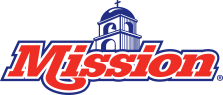 Mission Foods logo with mission building illustration
