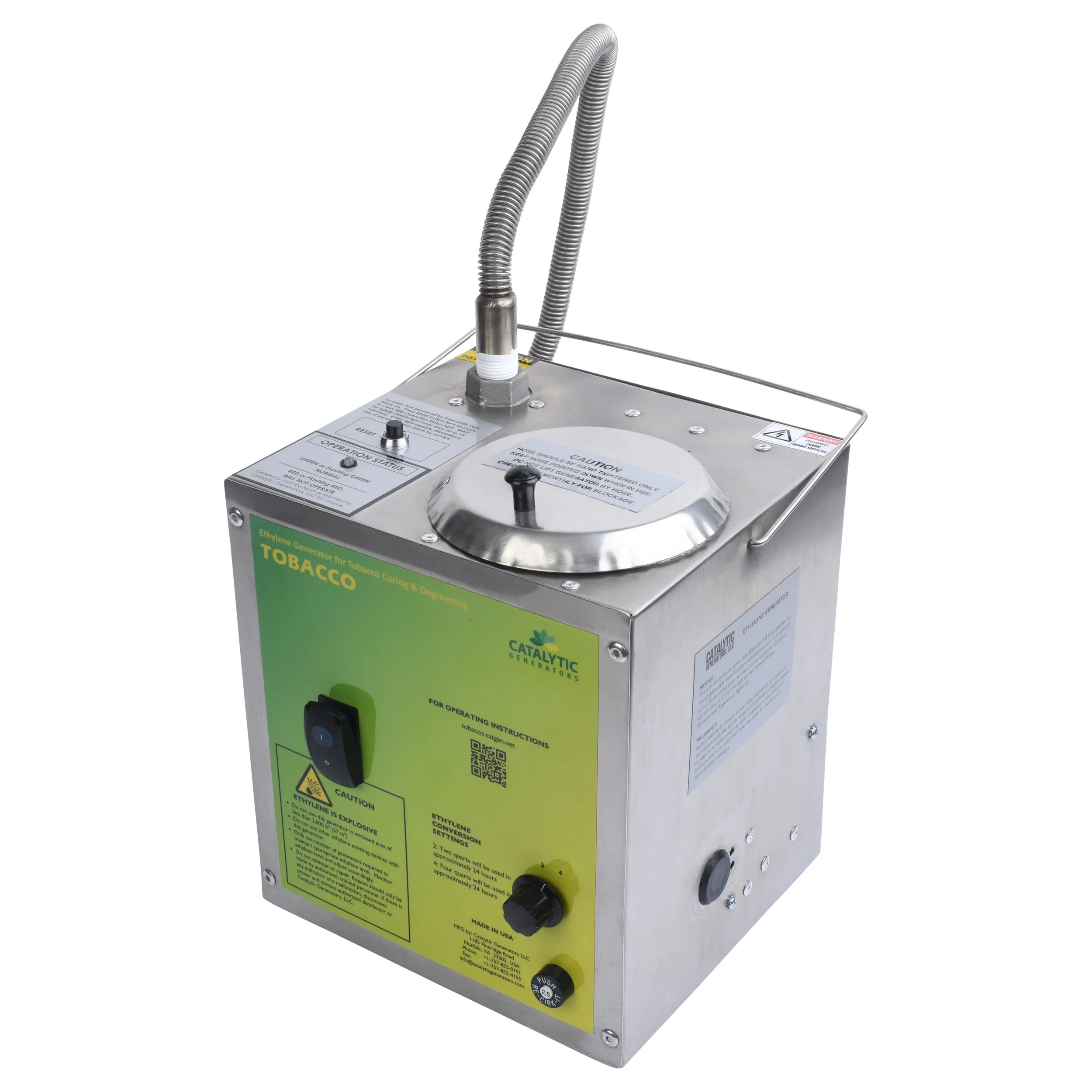 Tobacco Curing Ethylene Generator with Hose