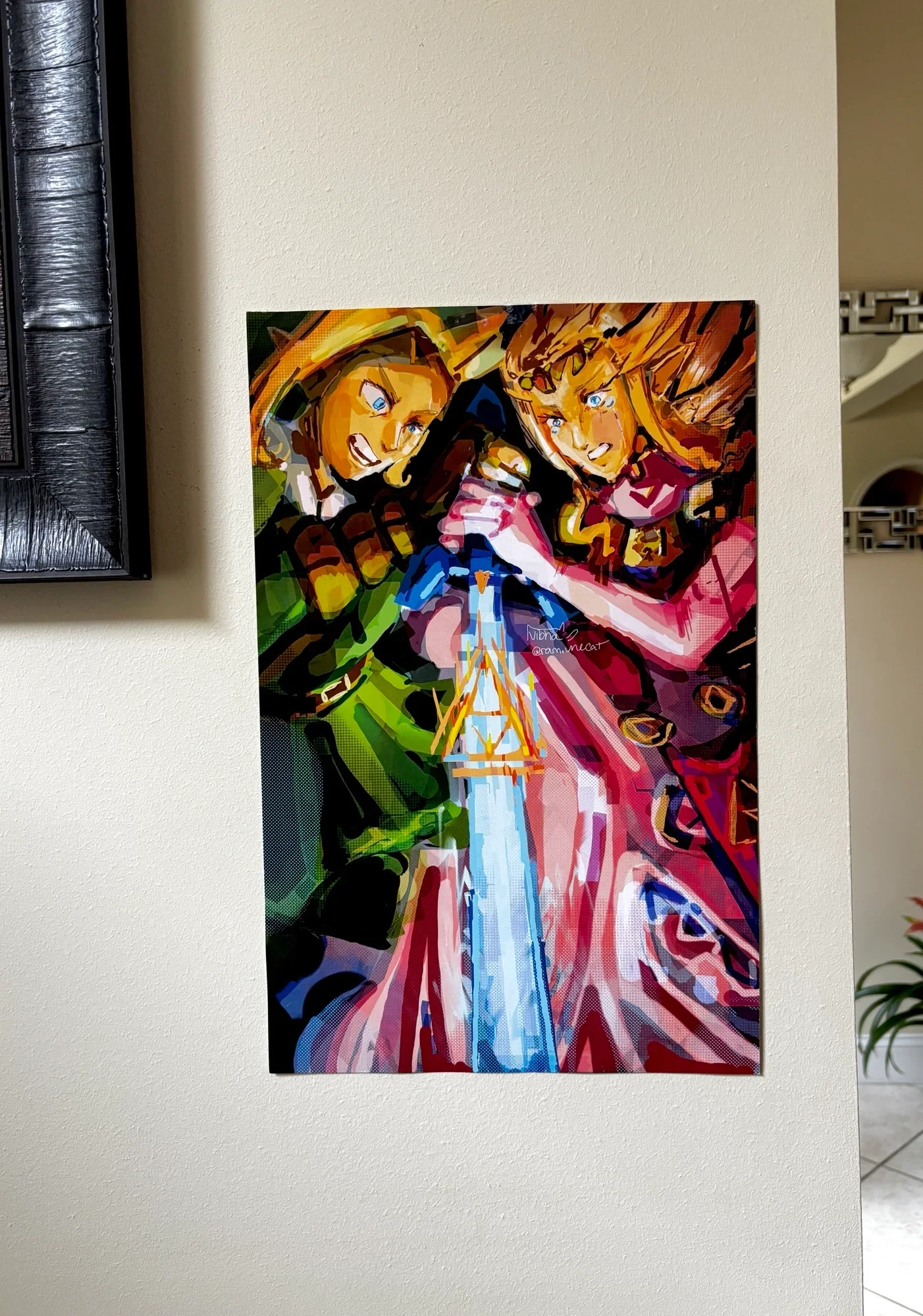 Link and Zelda Ocarina of Time Print