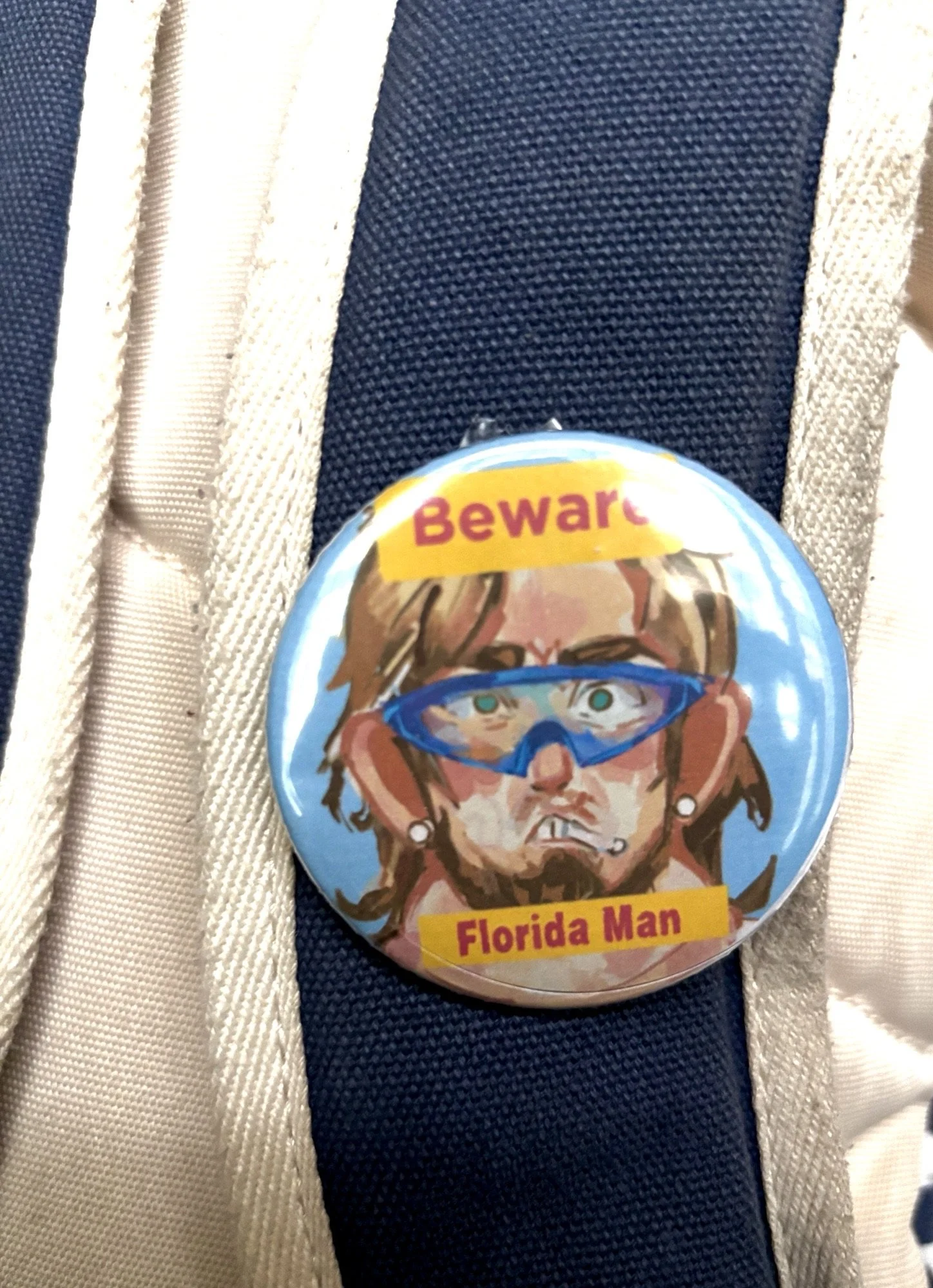 Florida Man Button Badge