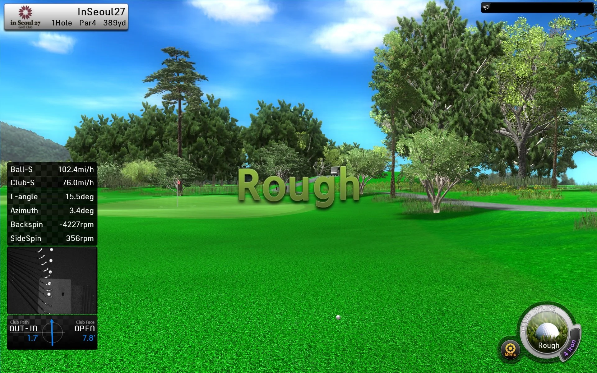 Bravo Golf virtual-course gameplay screen.