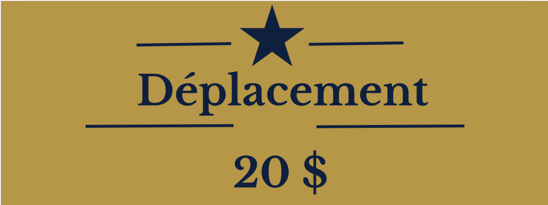 20$ de déplacement