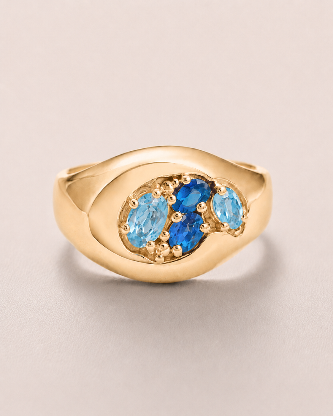 Fjord Signet Ring - 9k gold