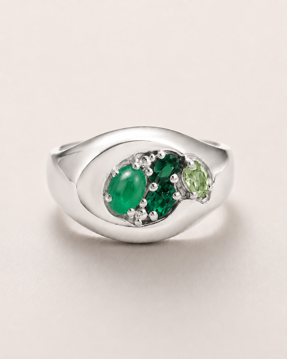 Moss Signet Ring - Silver
