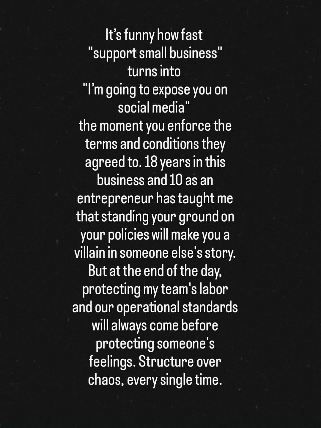3 times this week alone I&rsquo;ve had to stand my ground and enforce my policies 🫤 whether it&rsquo;s with clients or planners. It hurts to do it, but business is business and protecting my name is important!

​I&rsquo;m tired of being silent while