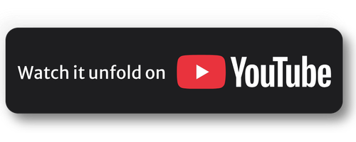 Black button with white text and YouTube logo saying, 'Watch it unfold on YouTube'.