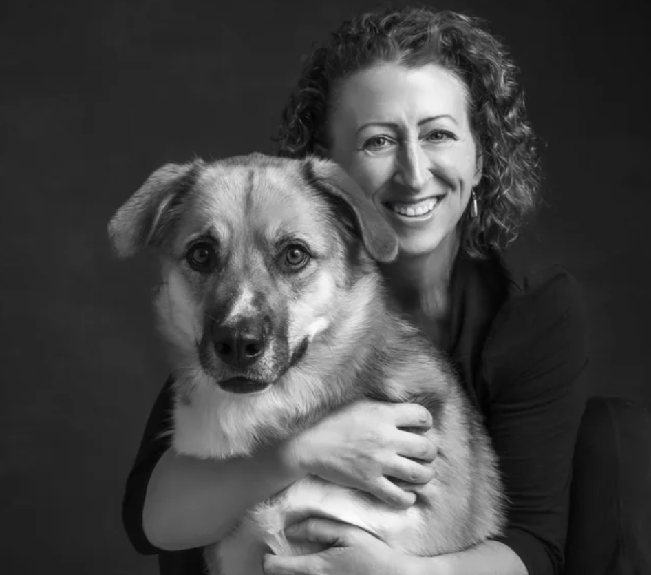 Kristi Keller with her dog, Dezi.