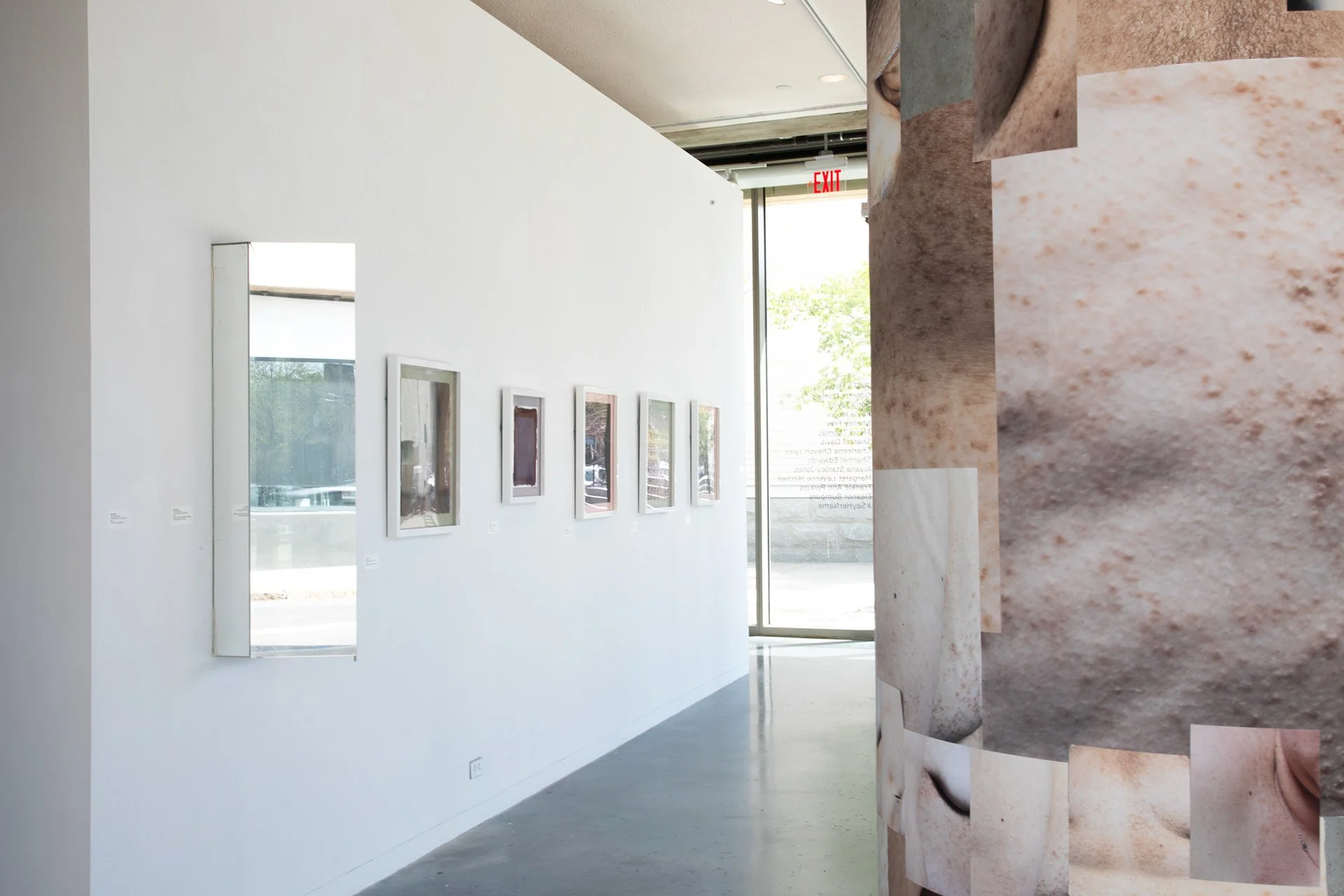 Installation Shot of Massachusetts Avenue Facing Wall of the Gallery Taken from Behind Skin Support Pole #1