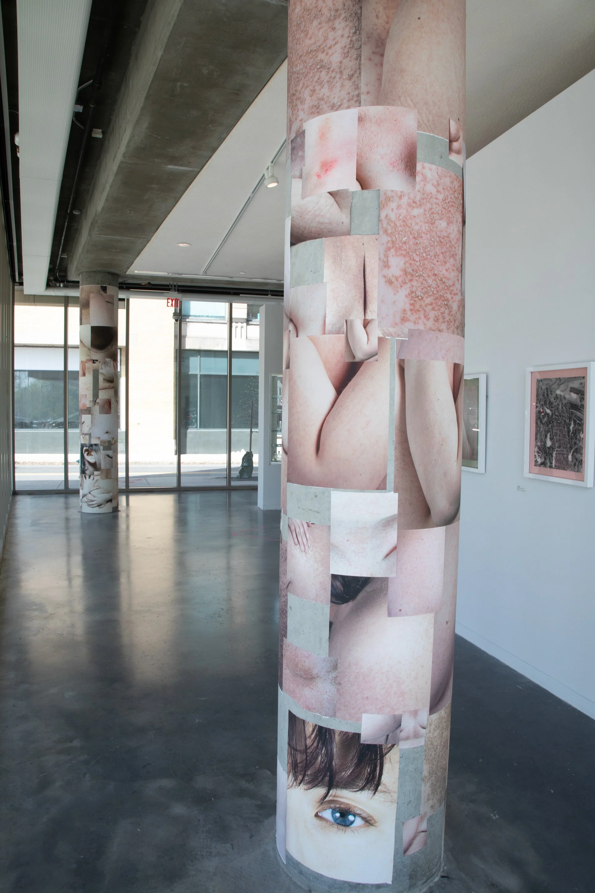 Up Close - Skin Support Pole #2 and Skin Support Pole #1 Behind