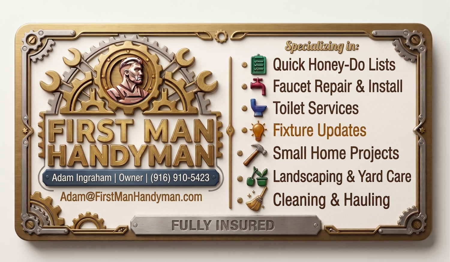First Man Handyman - Reliable Services - Fair Prices