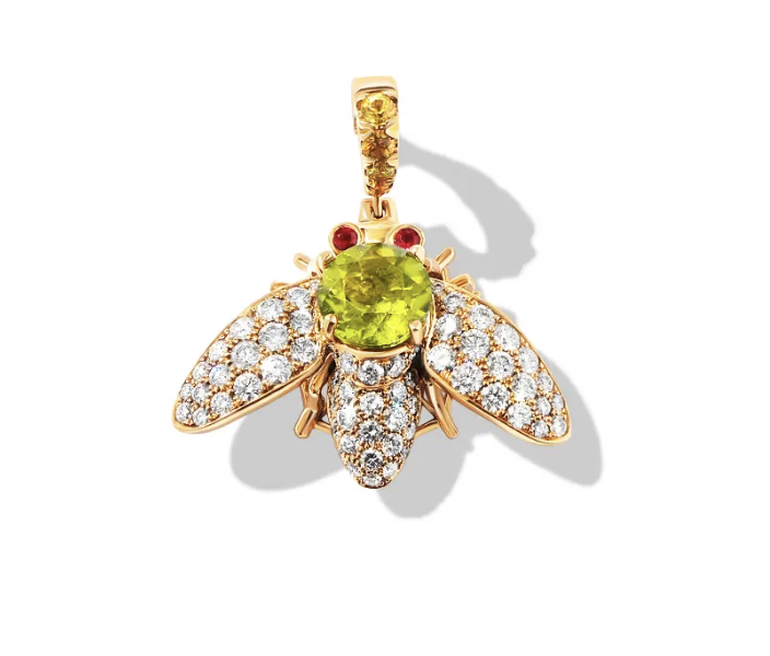 Peridot and Diamond Bee
