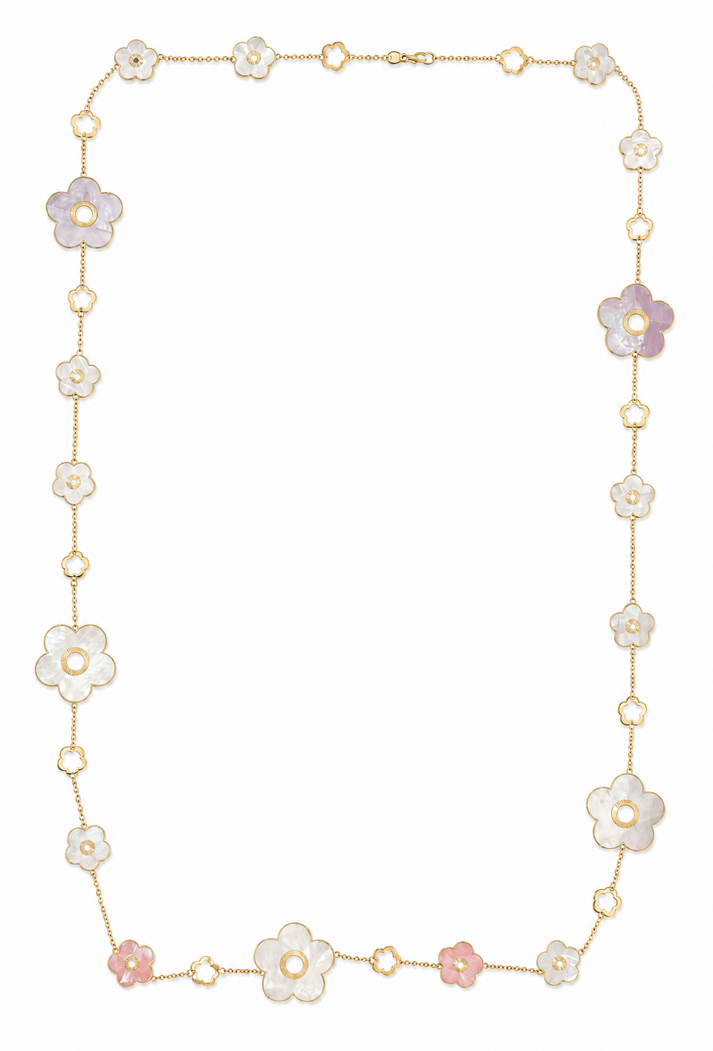 Many Flowers Mother of Pearl Necklace