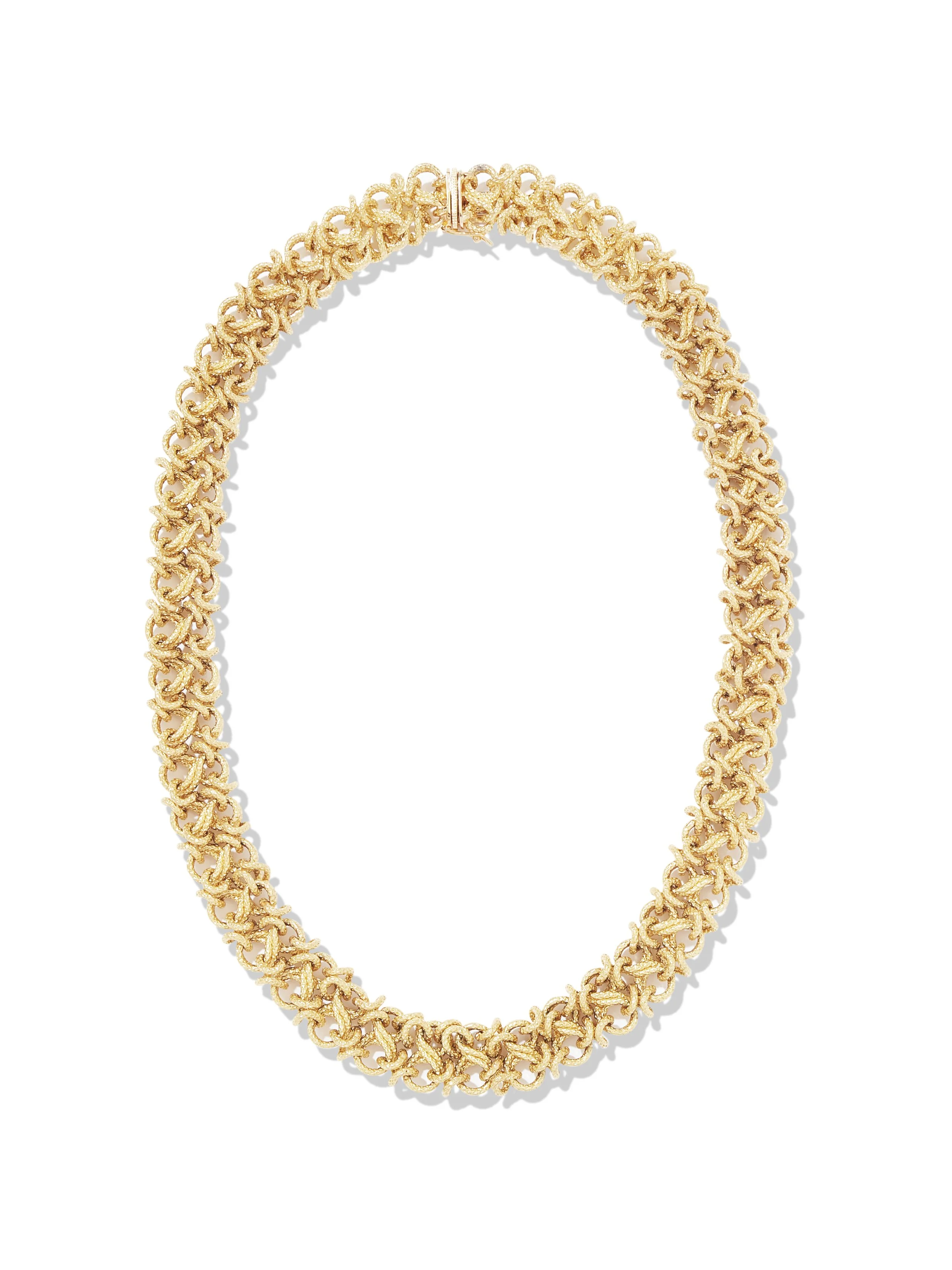 Twisted Rope Gold Necklace