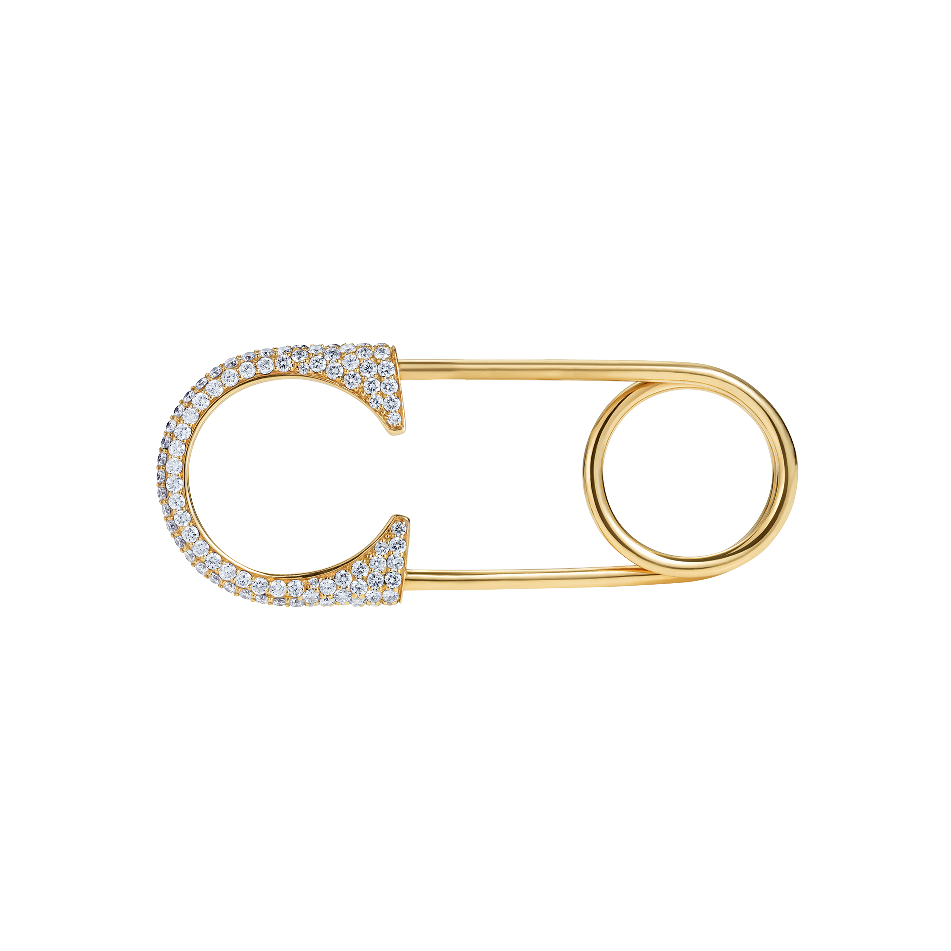 Sybarite Diamond Safety Pin Ring