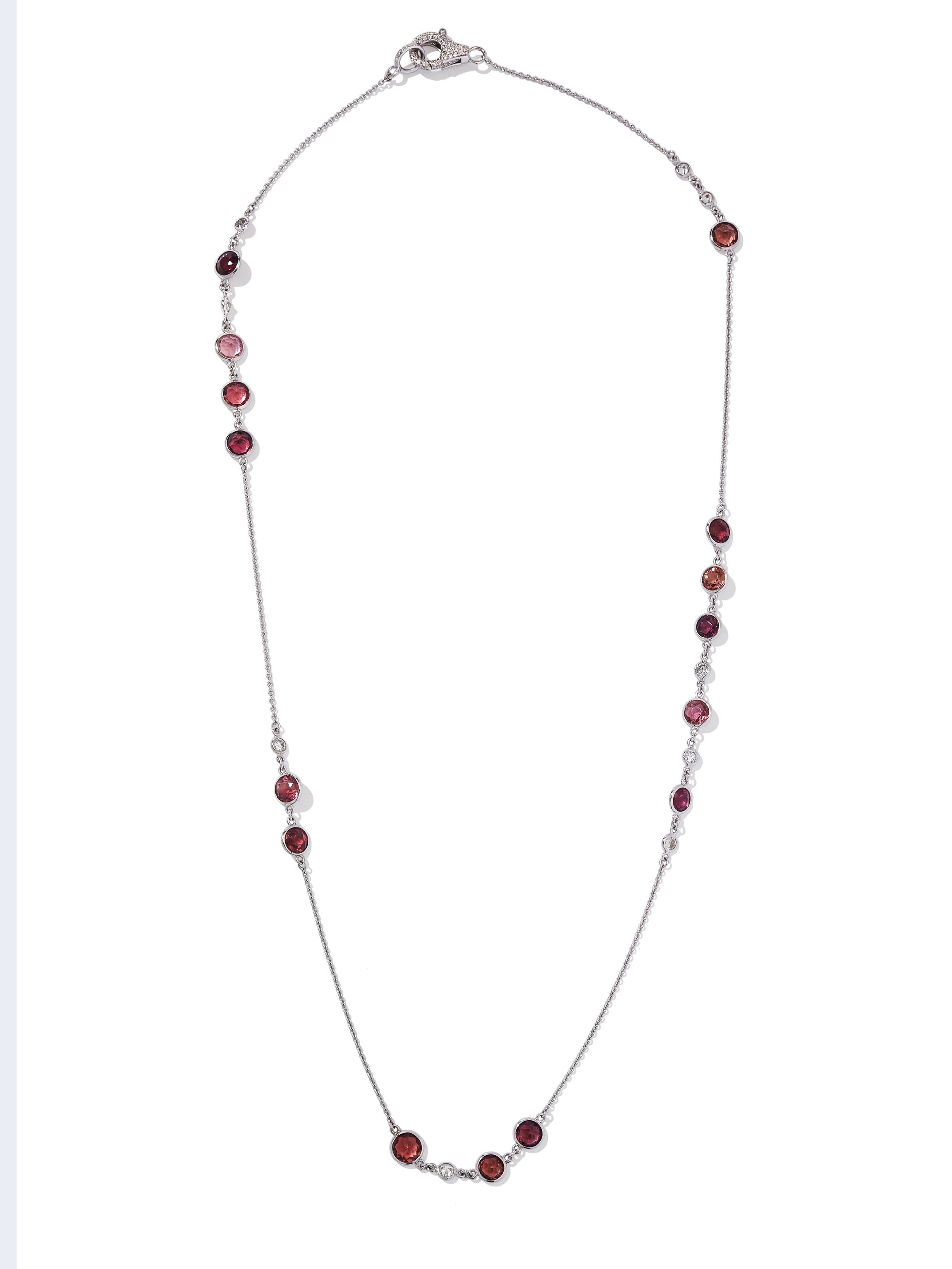 Short 24-Inch Pink Tourmaline Necklace