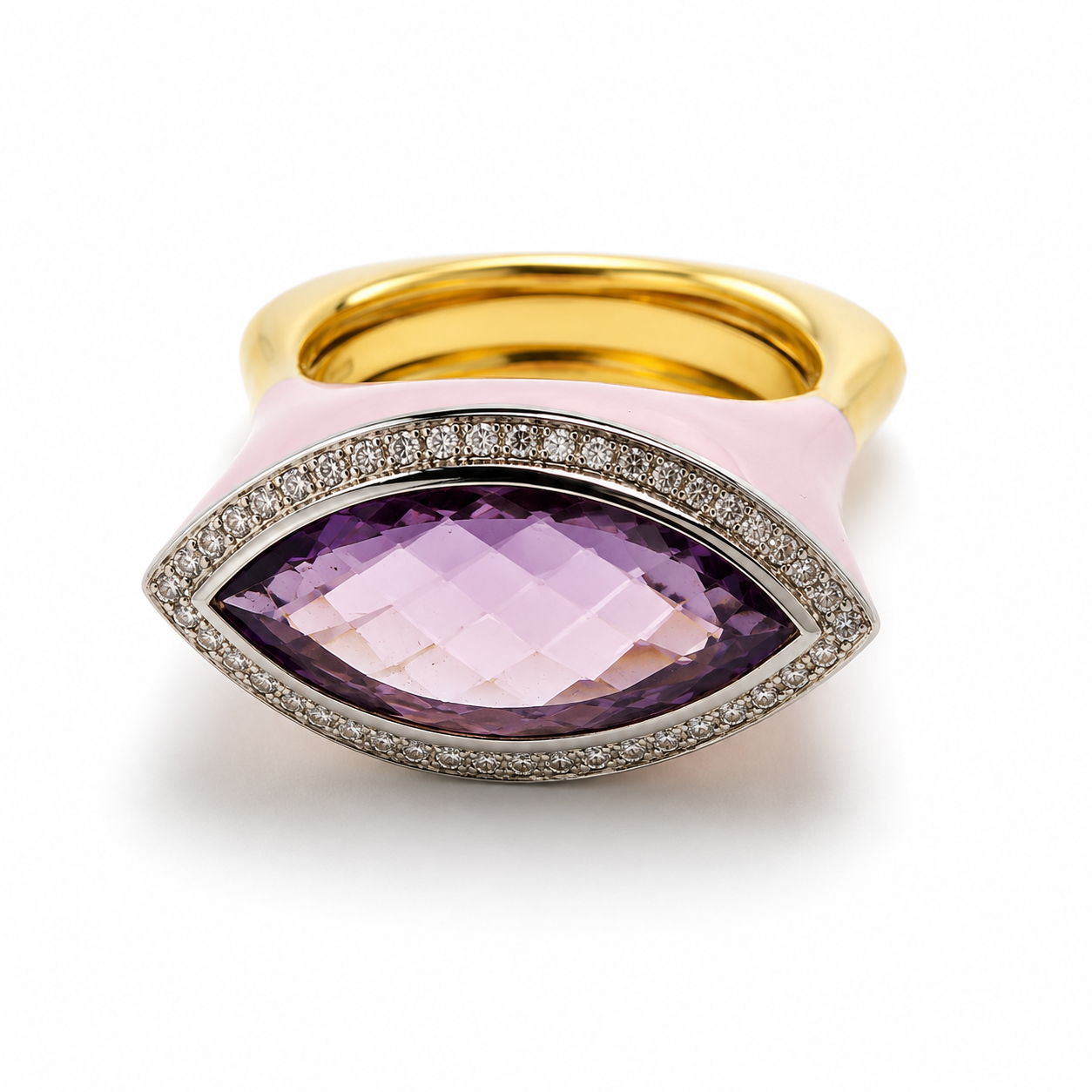 Pink Enamel Ring