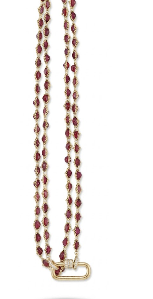 Ruby Beaded Necklace