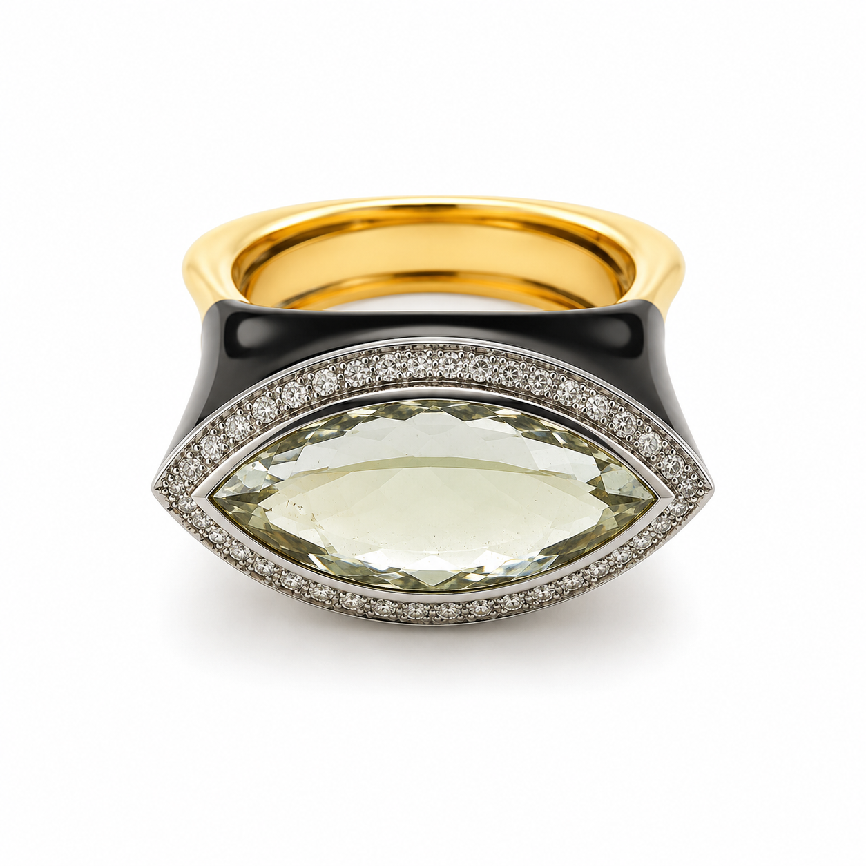 Black Enamel Ring
