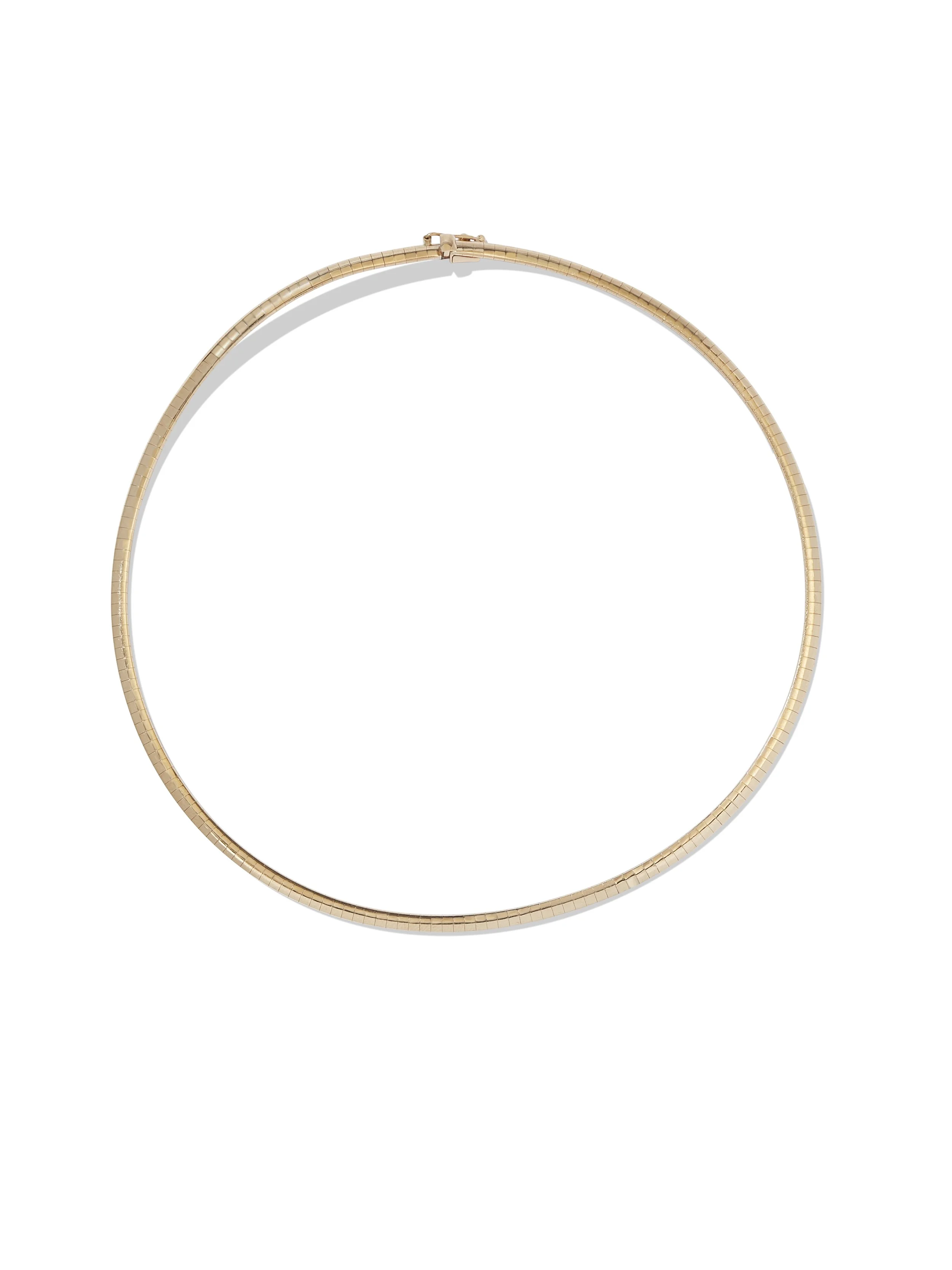 3mm Gold Flexible Tube Necklace