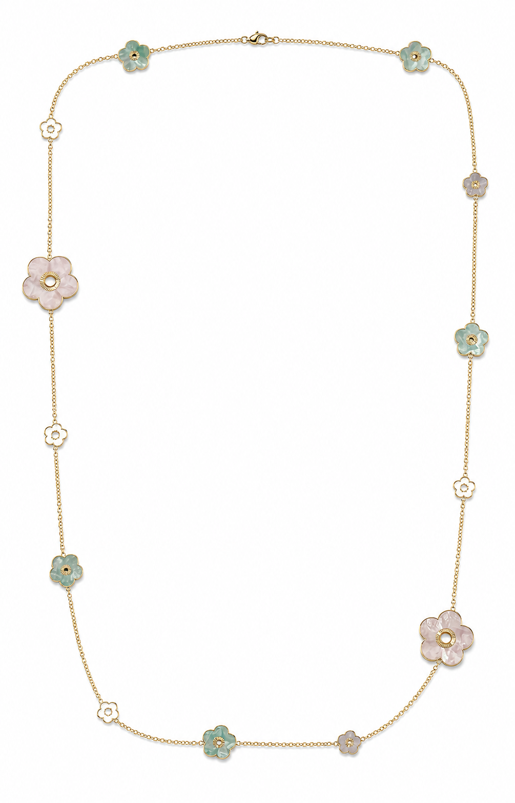 Purple and Green Mother of Pearl Necklace