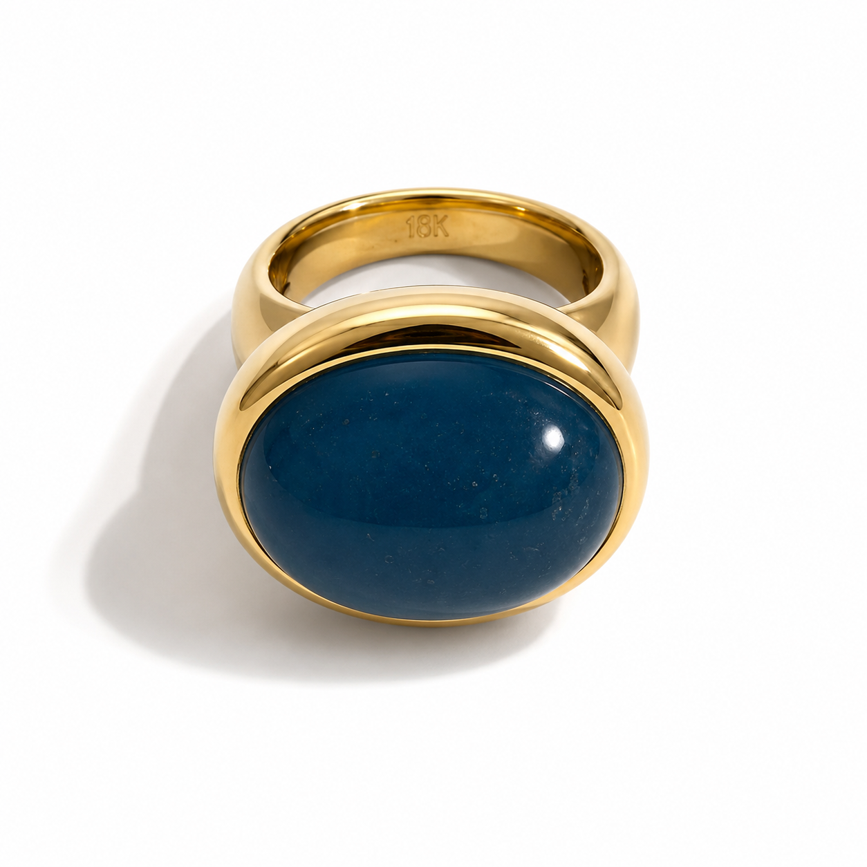 Blue Cabochon Aquamarine Ring (5)