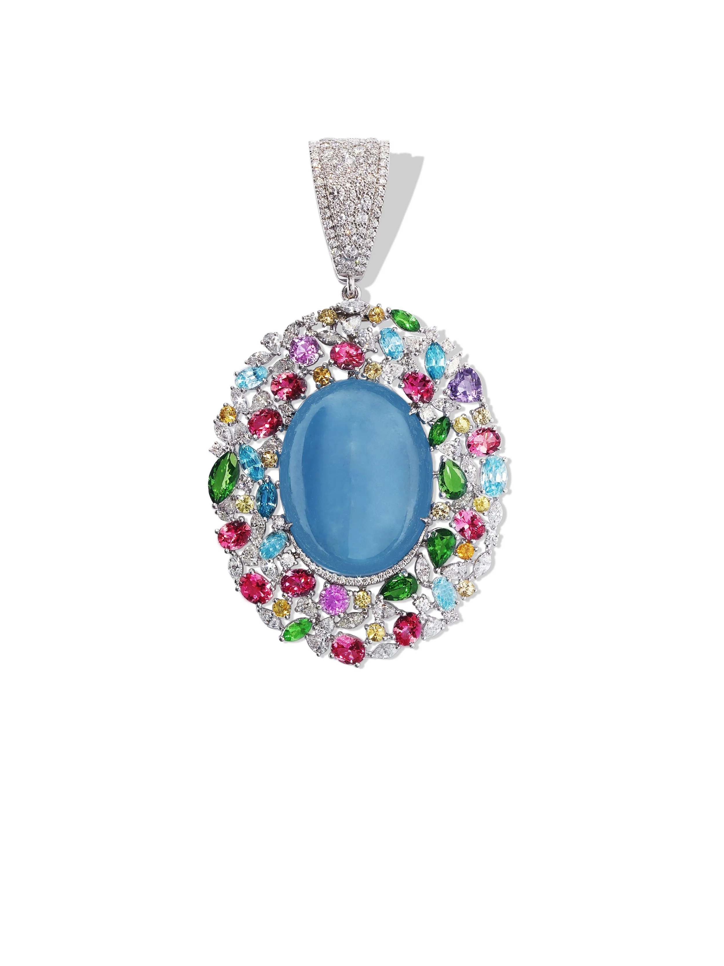 Aquamarine Cabochon Pendant