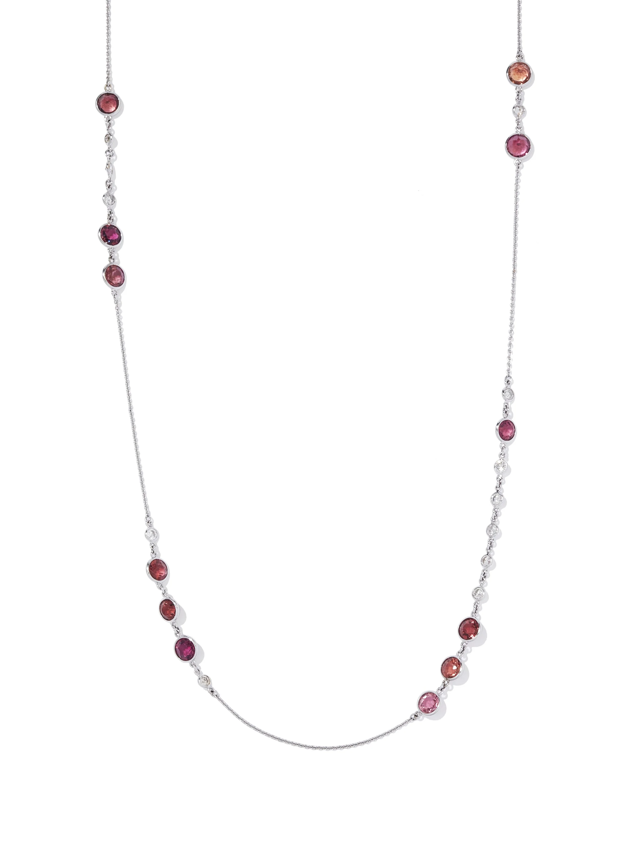 Medium 26-Inch Pink Tourmaline Necklace