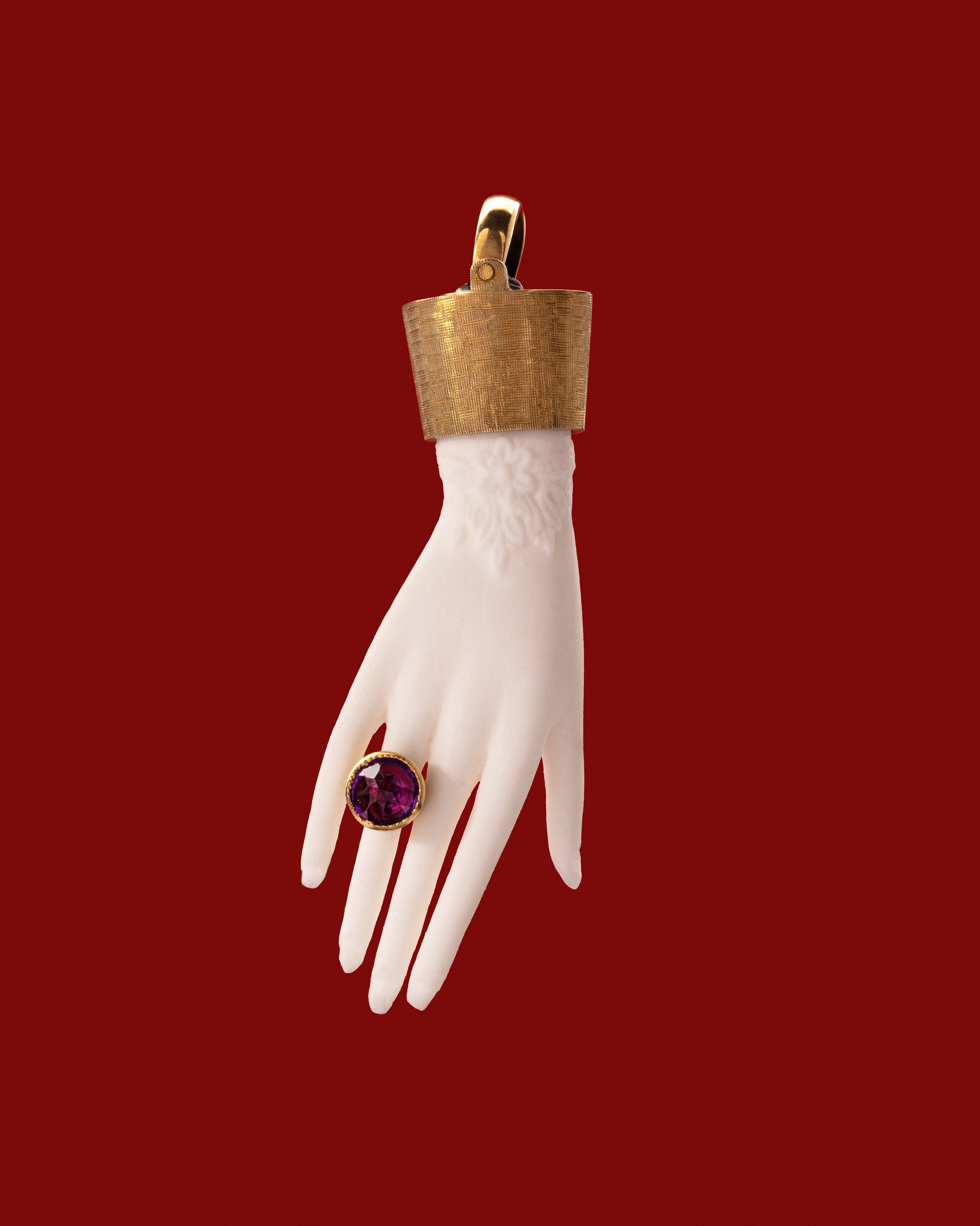 E2J - Pomander with Amethyst Ring