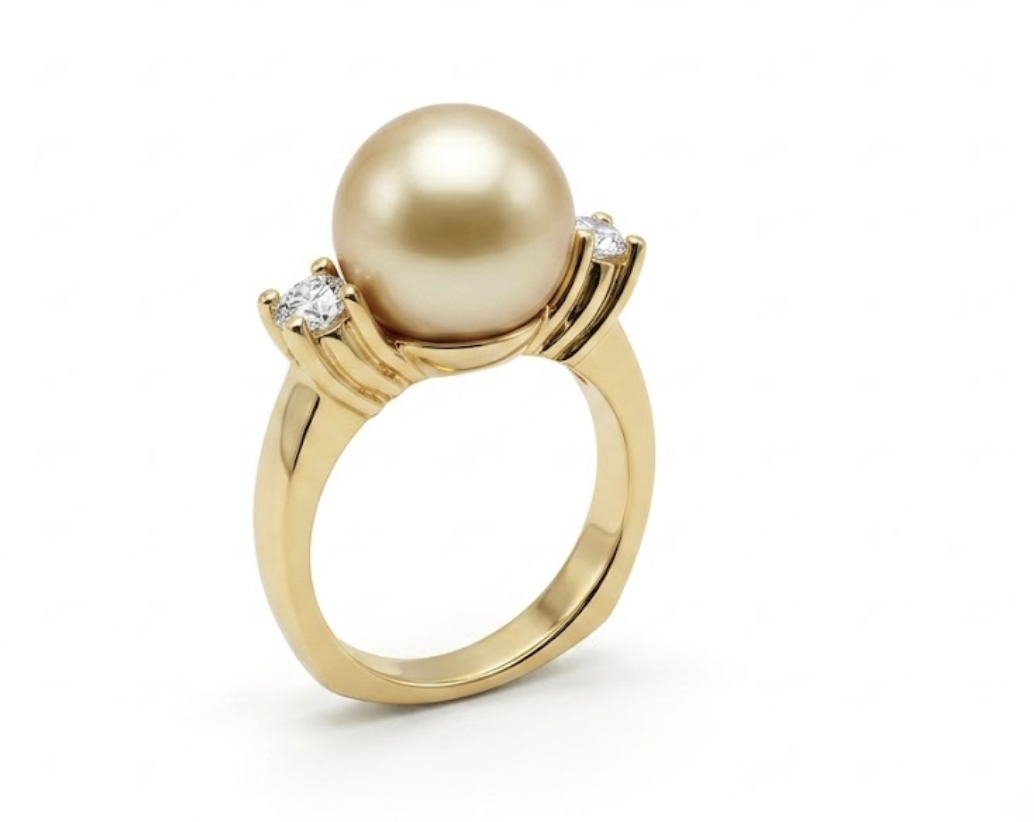Gold Pearl Ring