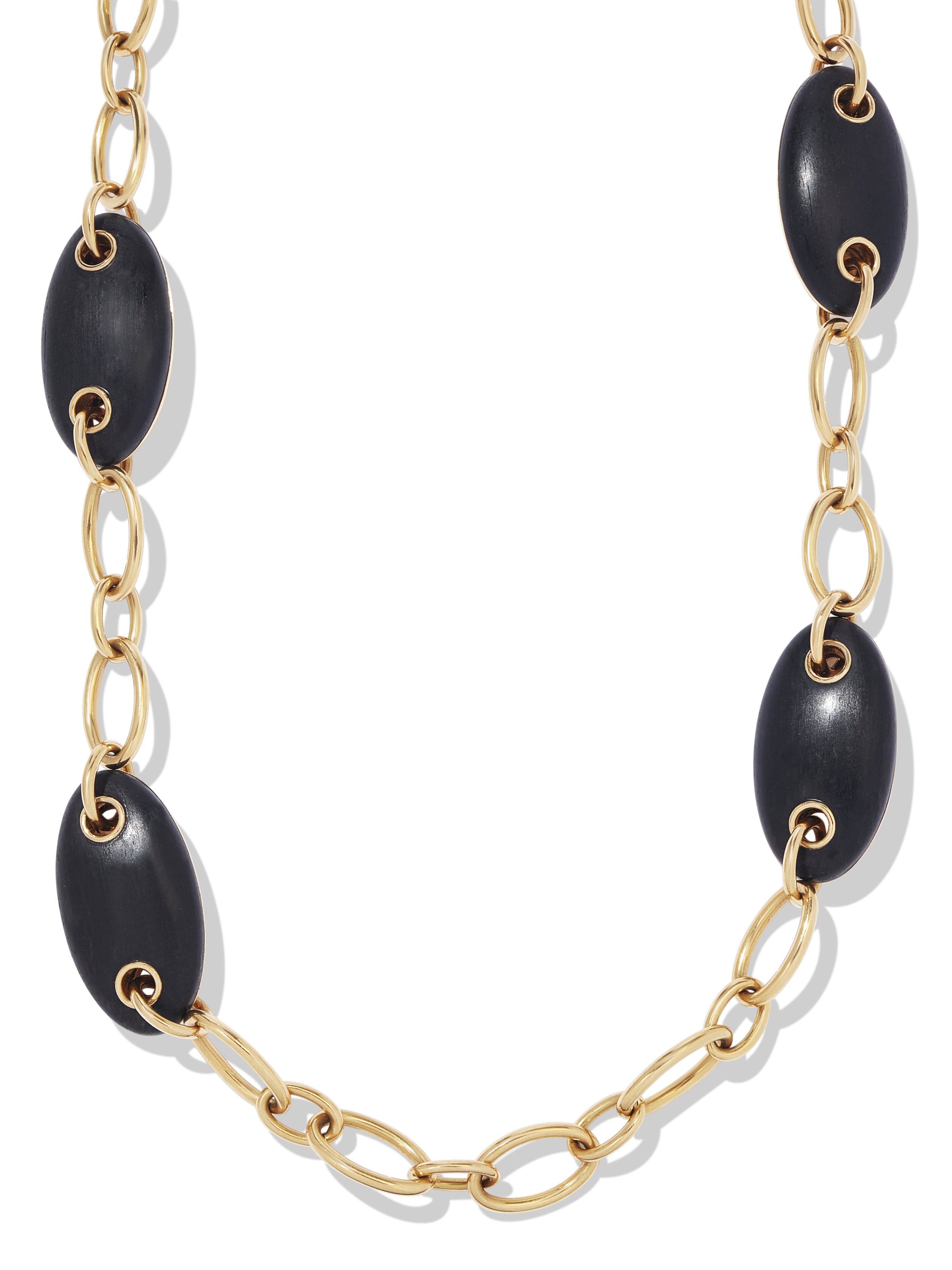 Ebony and Gold Solid Necklace