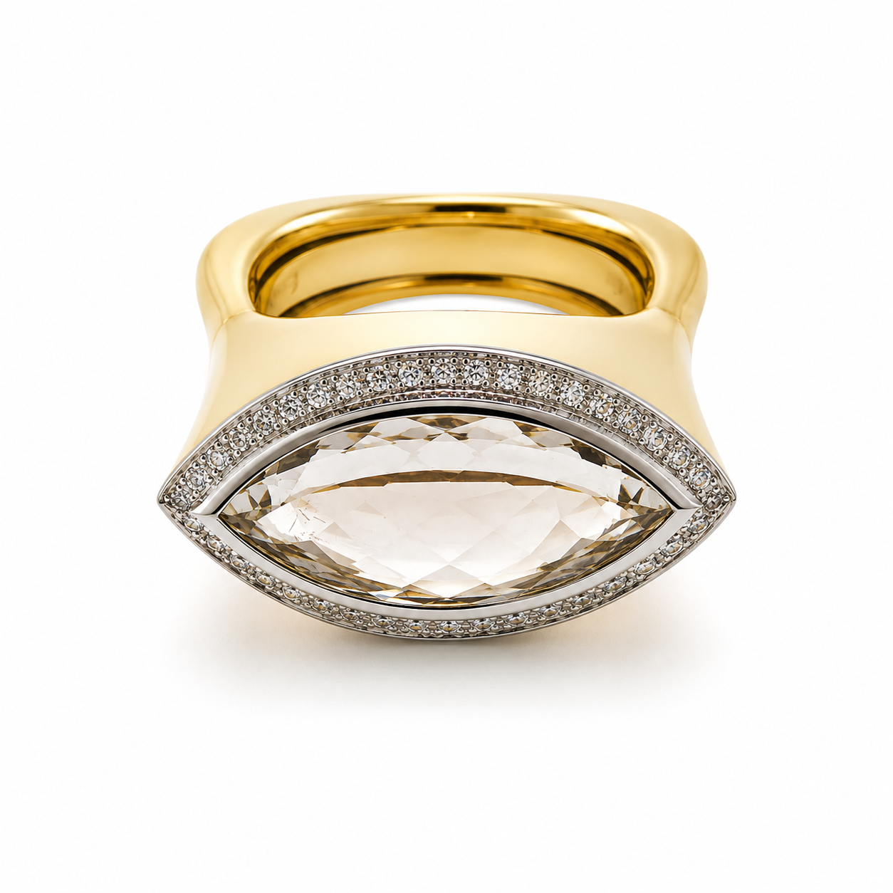 Yellow Enamel Ring