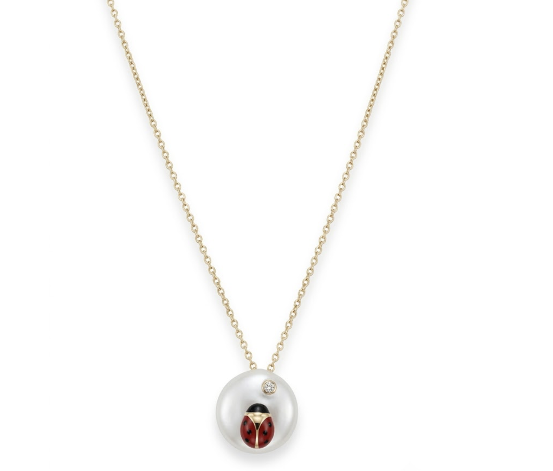Pearl Ladybug Necklace