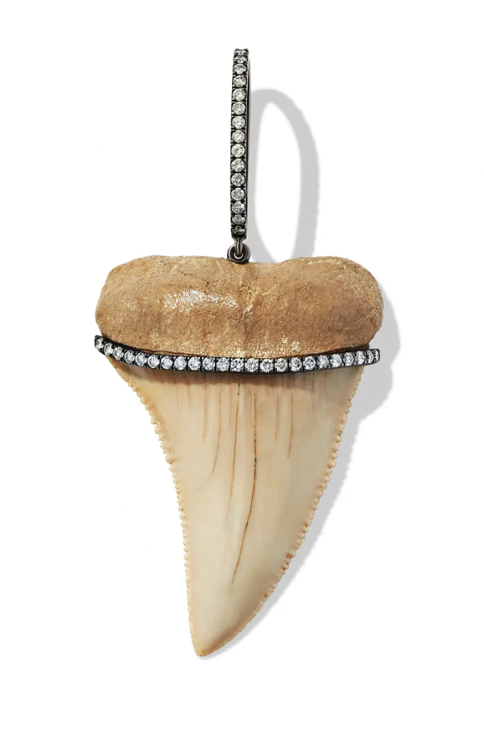 Diamond Encrusted Megalodon Shark Tooth Pendant