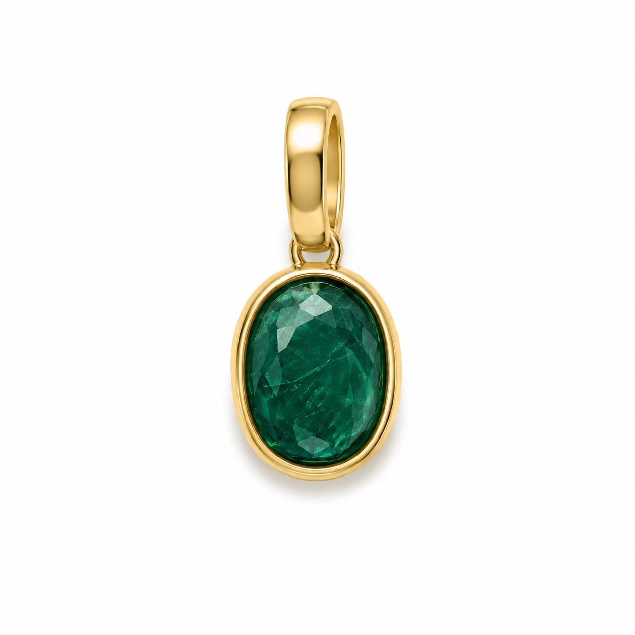 Oval Zambian Emerald Charm (17)