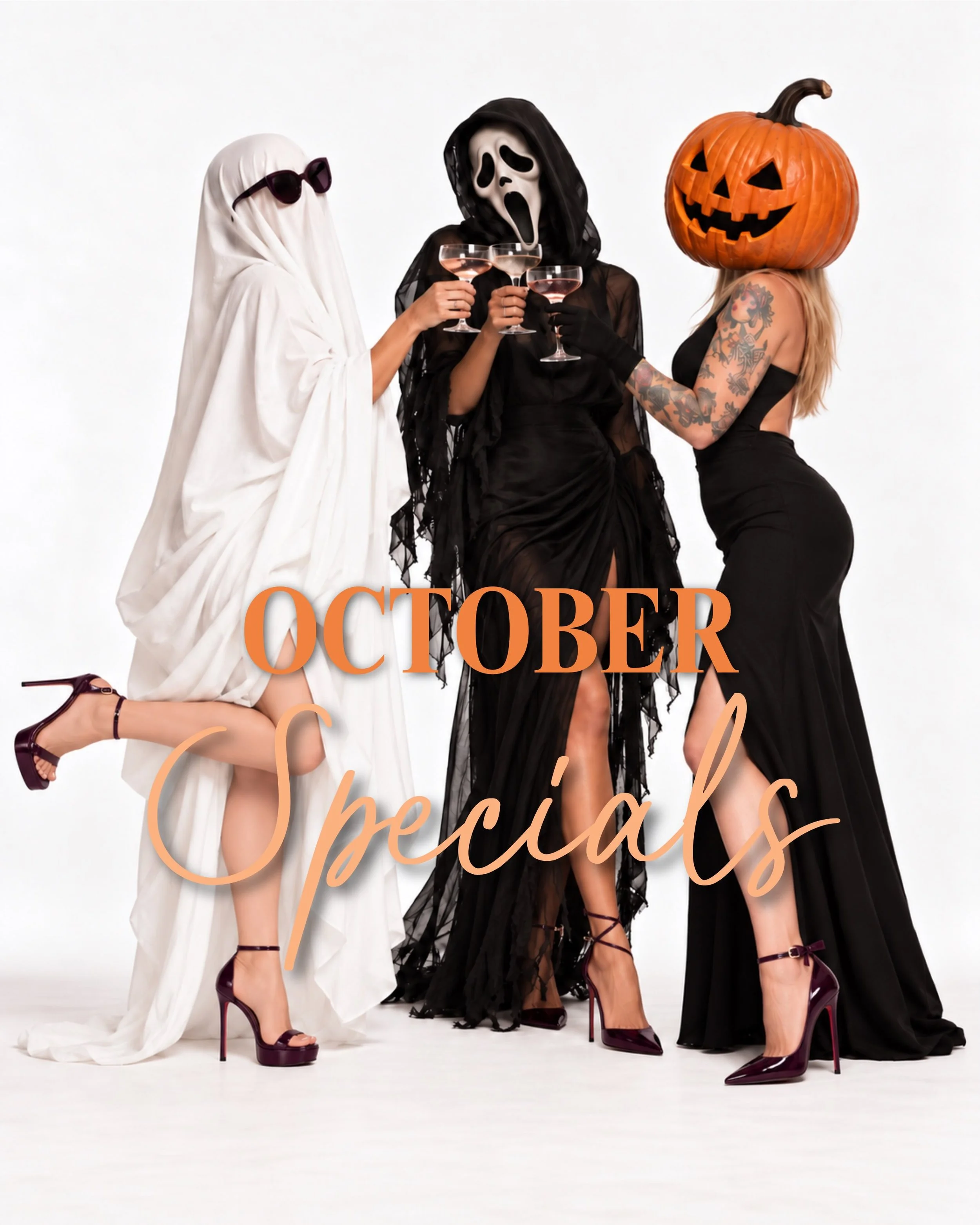We&rsquo;ve been brewing up your October favorites&hellip;  pick your poison.

Purchase a Signature Hydrafacial and get:
Free Red Light Therapy
10 units of tox for $5/unit

$550 Kysse Lips

30% off one month of weight loss

$100 off Procell Microchan