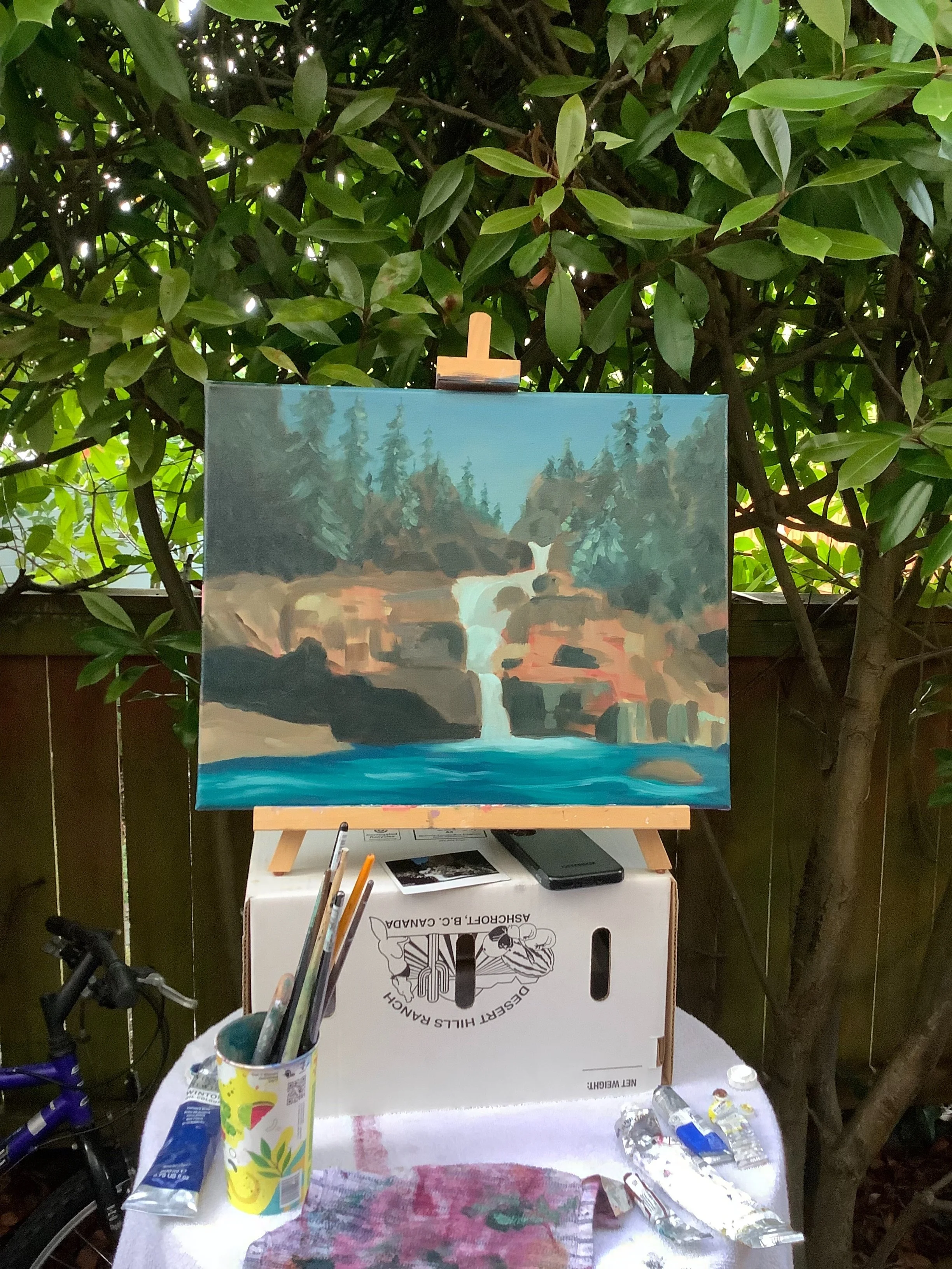 Getting back into oils after a long time! I&rsquo;m also trying a new subject, landscapes. I have loved watercolour landscapes over the years, but haven&rsquo;t really attempted in oils or acrylic much. Excited to see where this goes! Made some progr