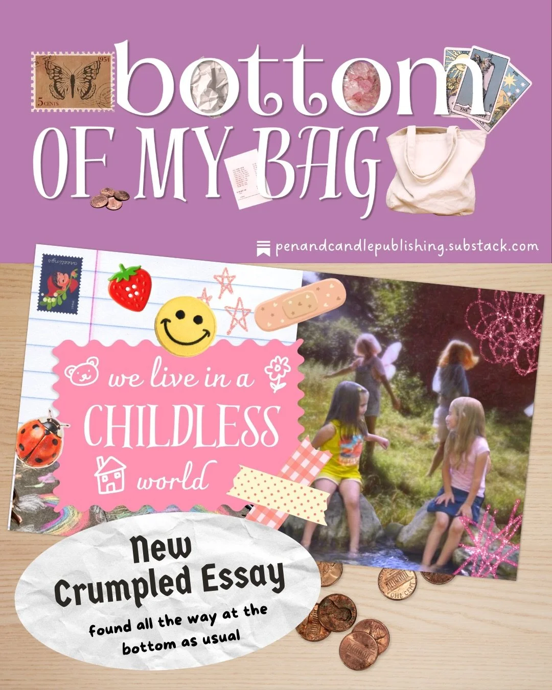 🎮👧 Two new essays, one post!

This week on Bottom of My Bag, we&rsquo;re going from childhood to gaming, because apparently I have a lot of thoughts about both.

&ldquo;We Live in a Childless World&rdquo; is a reflection on what it means to grow up