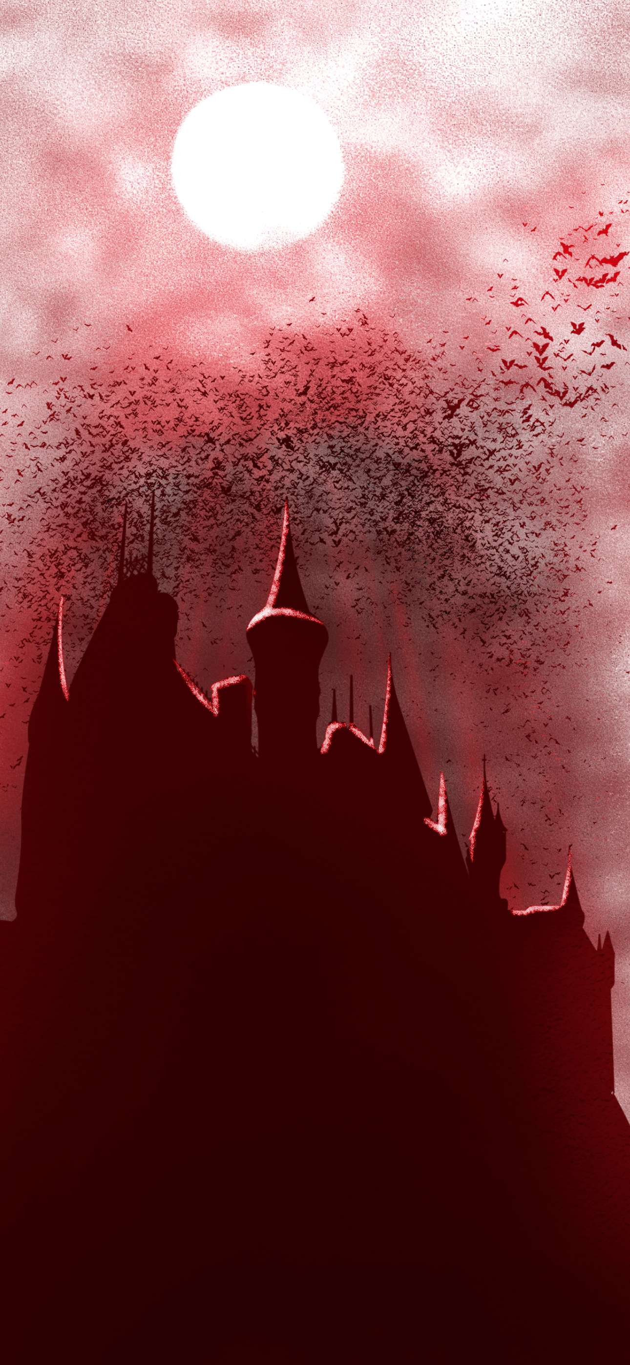 Illustrated button linking to all The Vampires of Yeeting Hill products, featuring a dark red castle beneath a sky filled with bats.