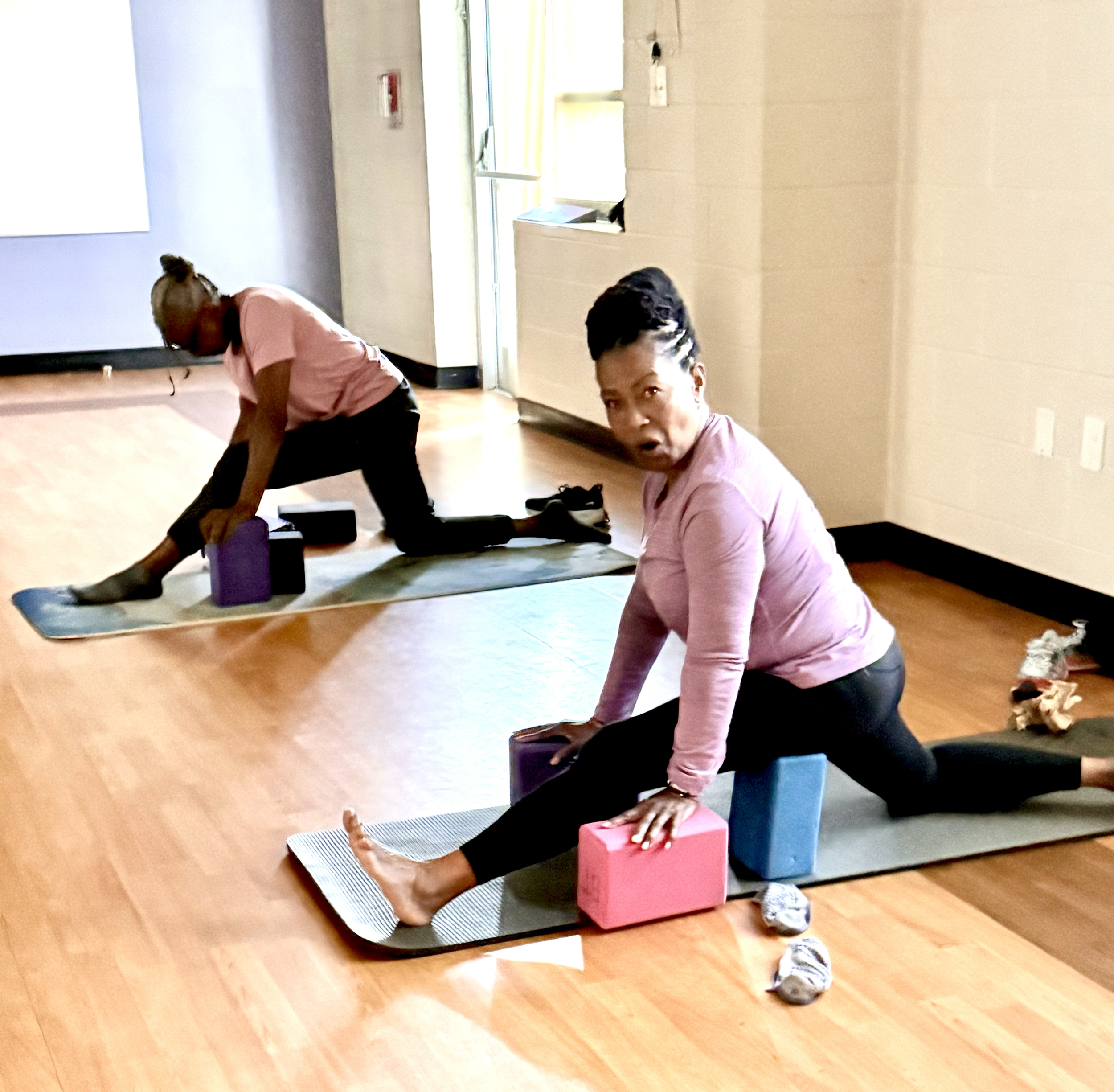 Margaret & Pat in Splits at McCrorey YMCA