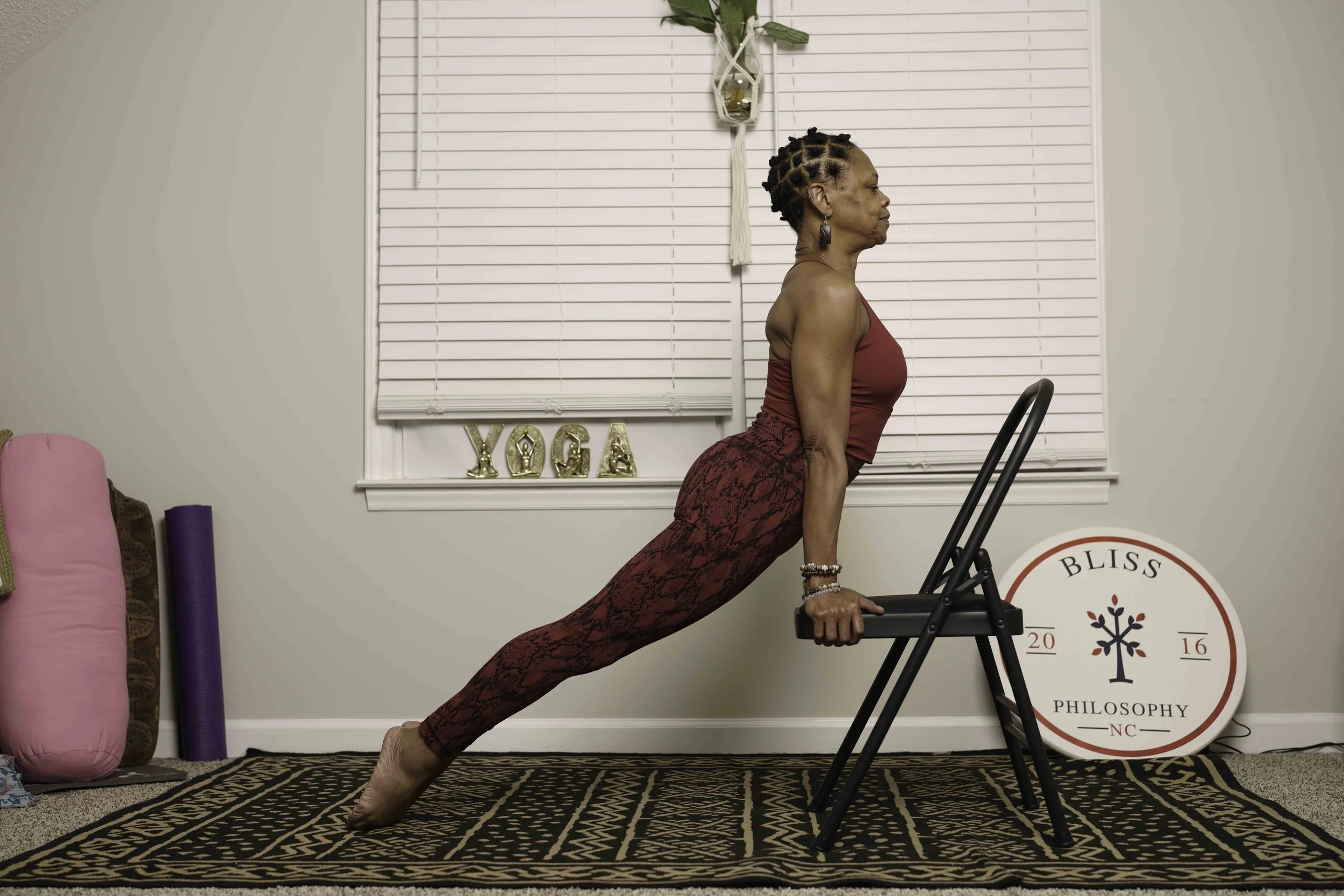 Chair Assisted Upward Facing Dog