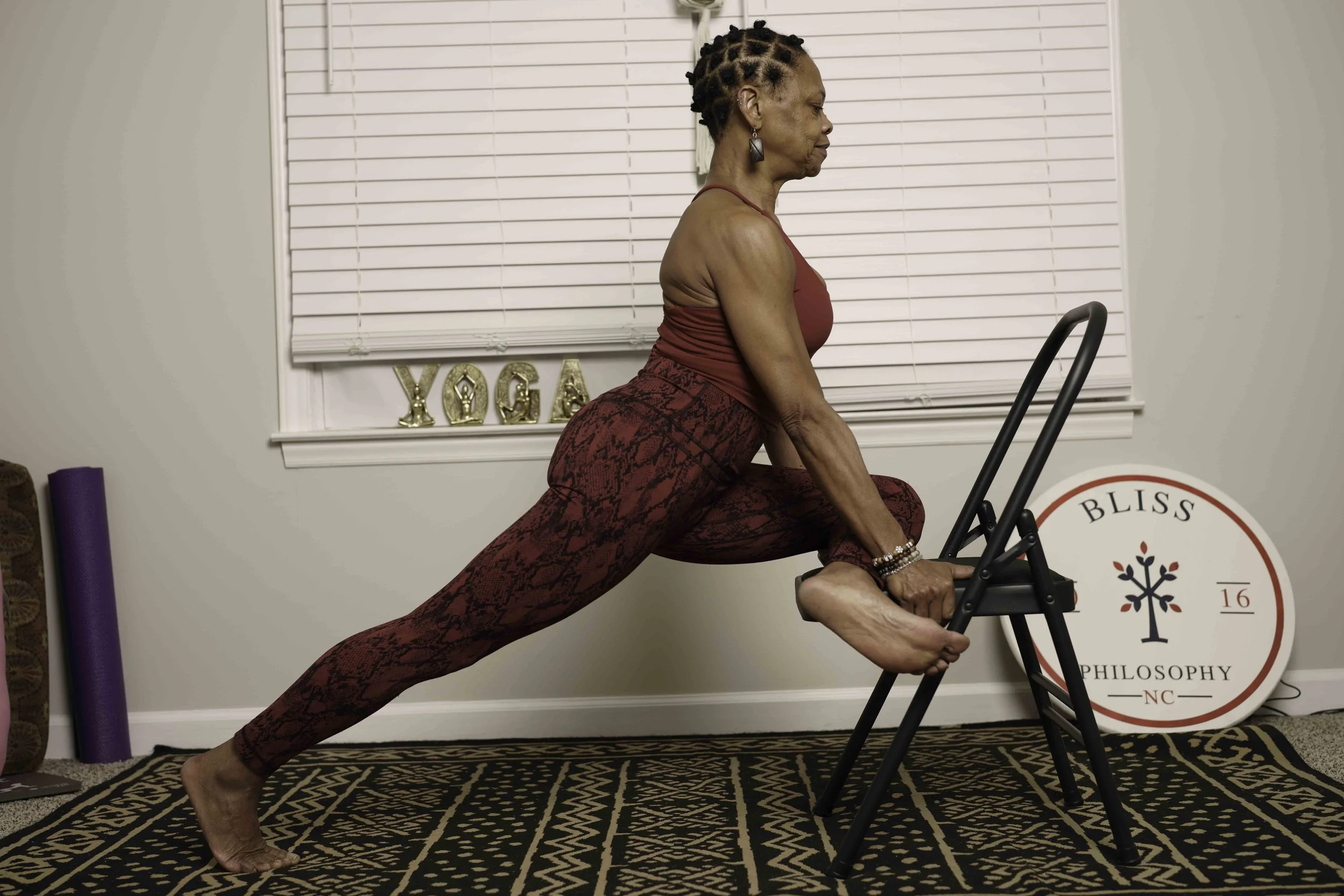 Chair Assisted Pigeon Pose