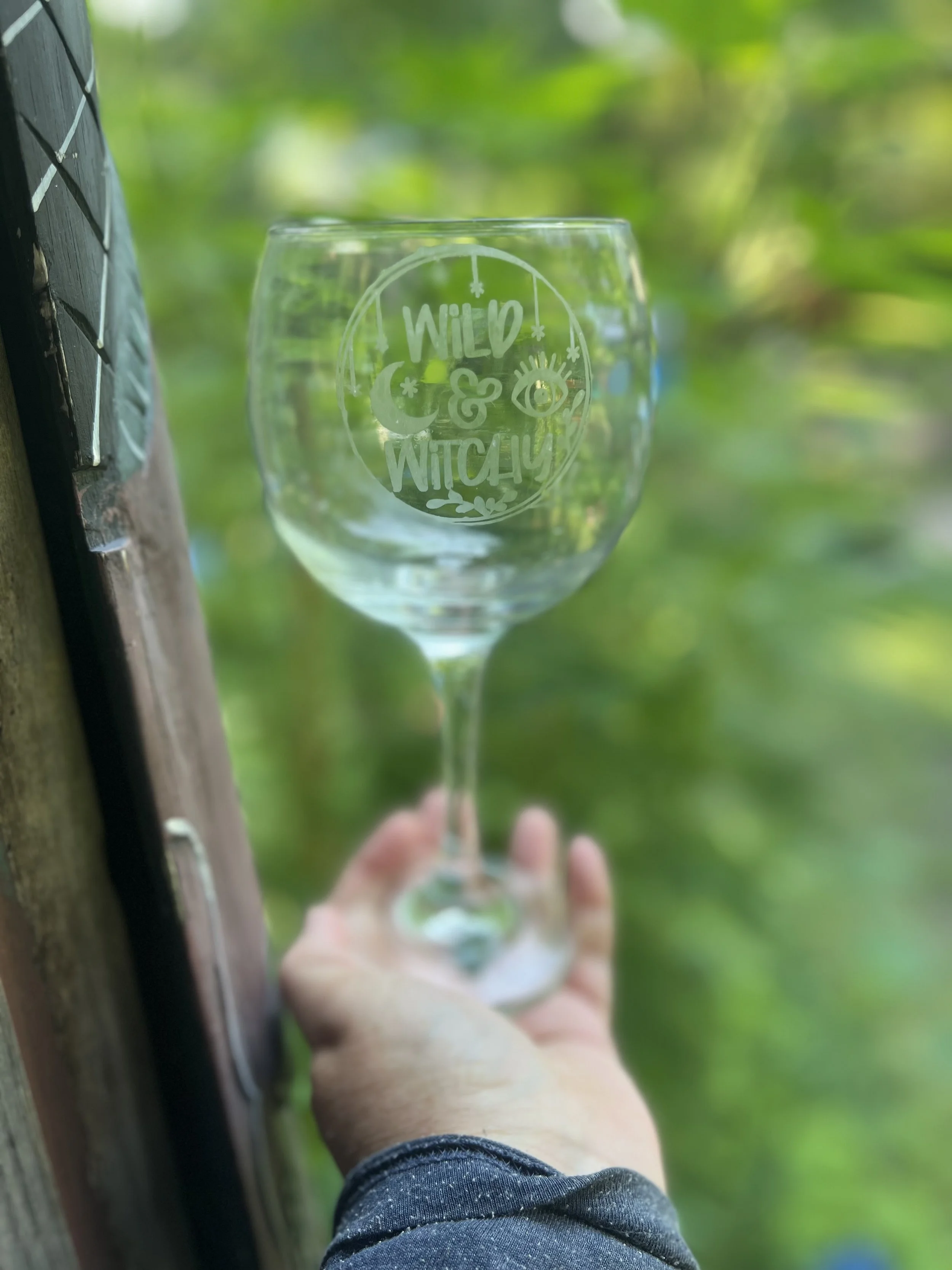 Wild & Witchy Wine Glass