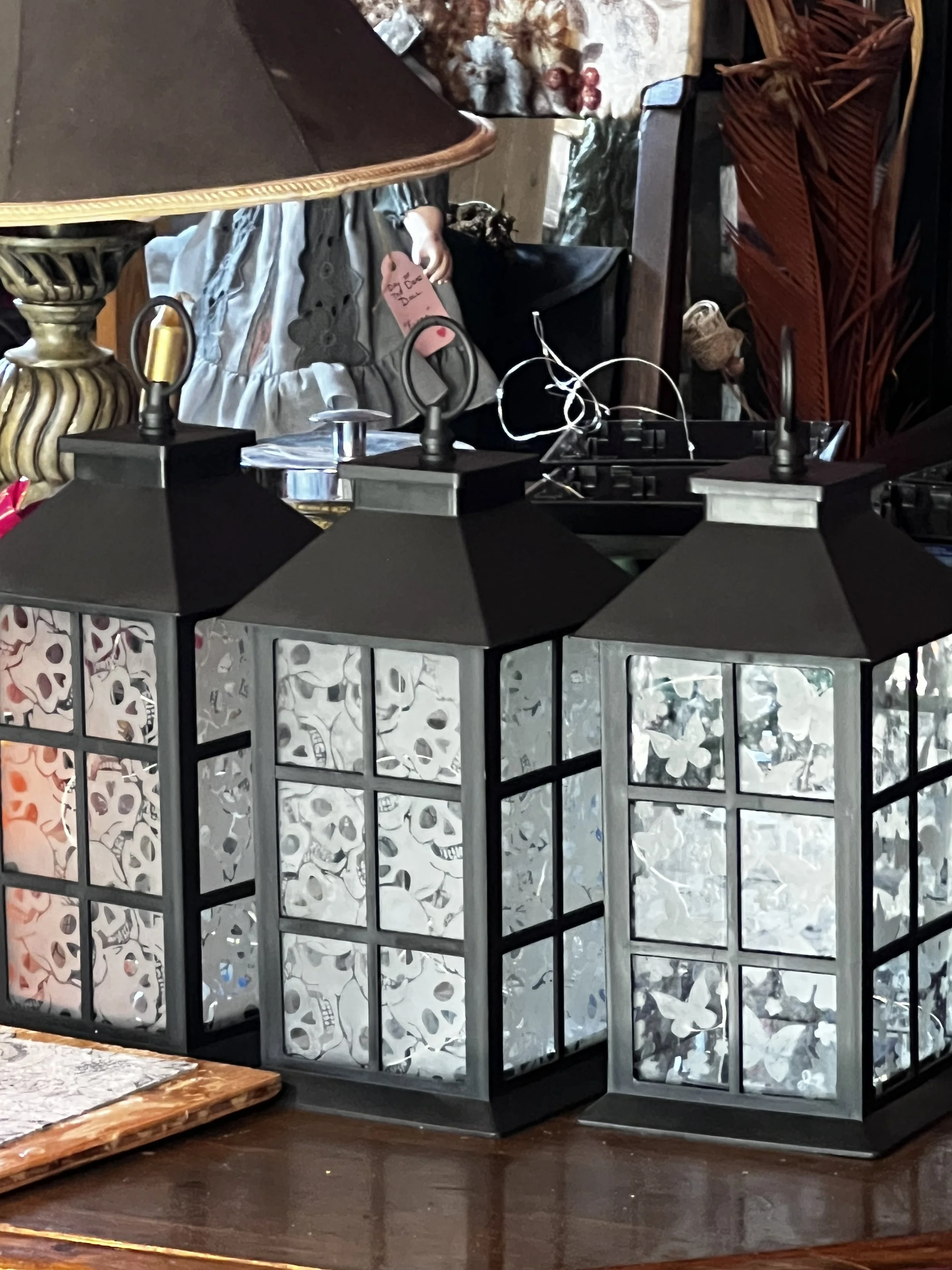 Etched Glass Lantern