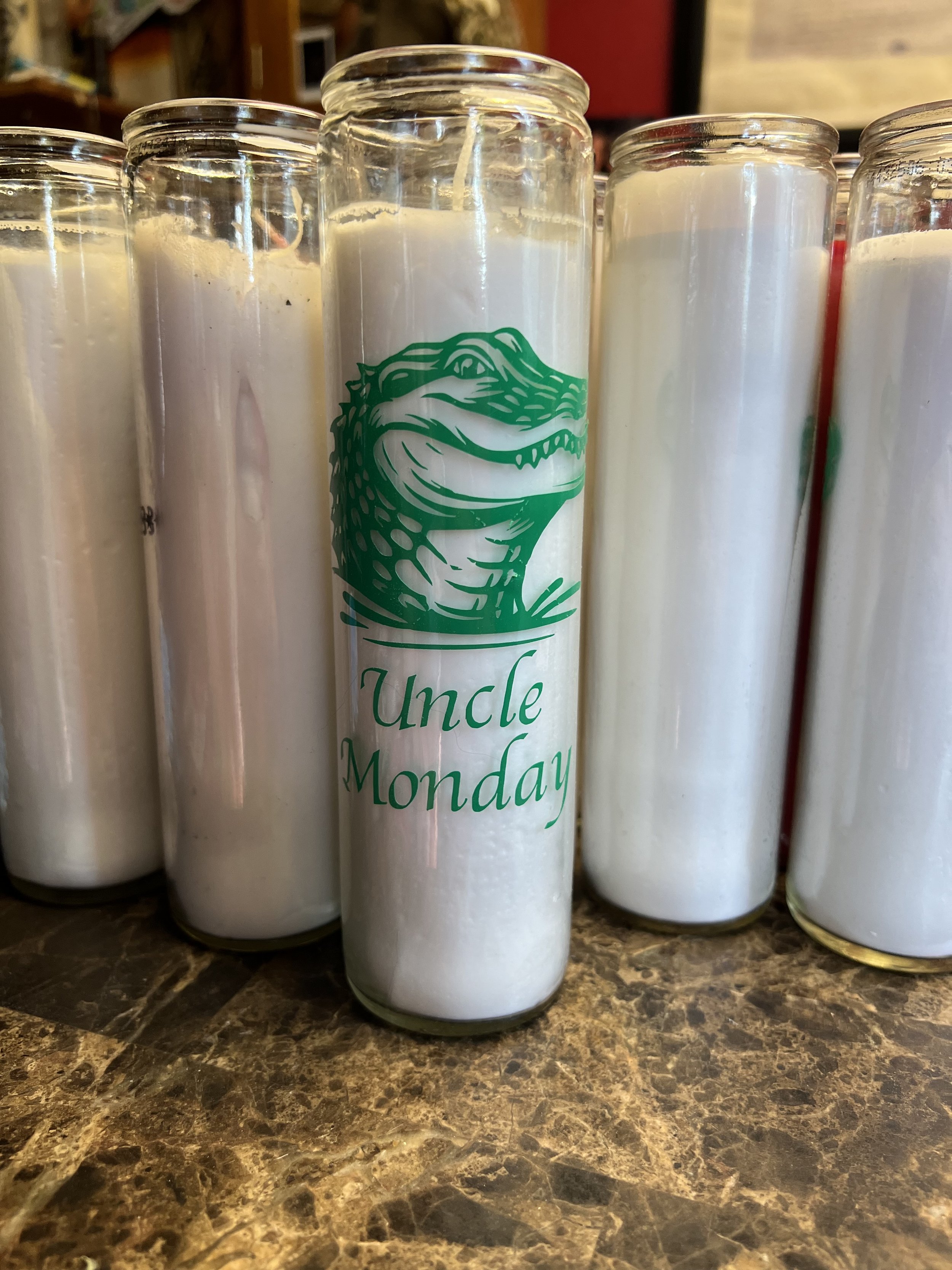 Uncle Monday Glass Altar Candle